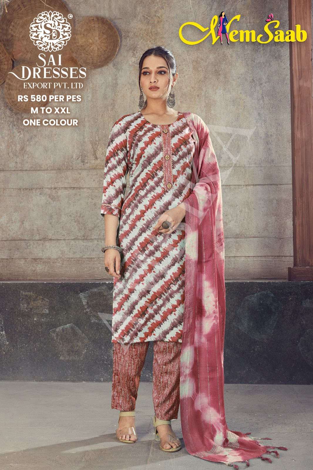 SAI DRESSES PRESENT D.NO 571 READY TO WEAR DESIGNER 3 PIECE CONCEPT COMBO COLLECTION IN WHOLESALE RATE IN SURAT