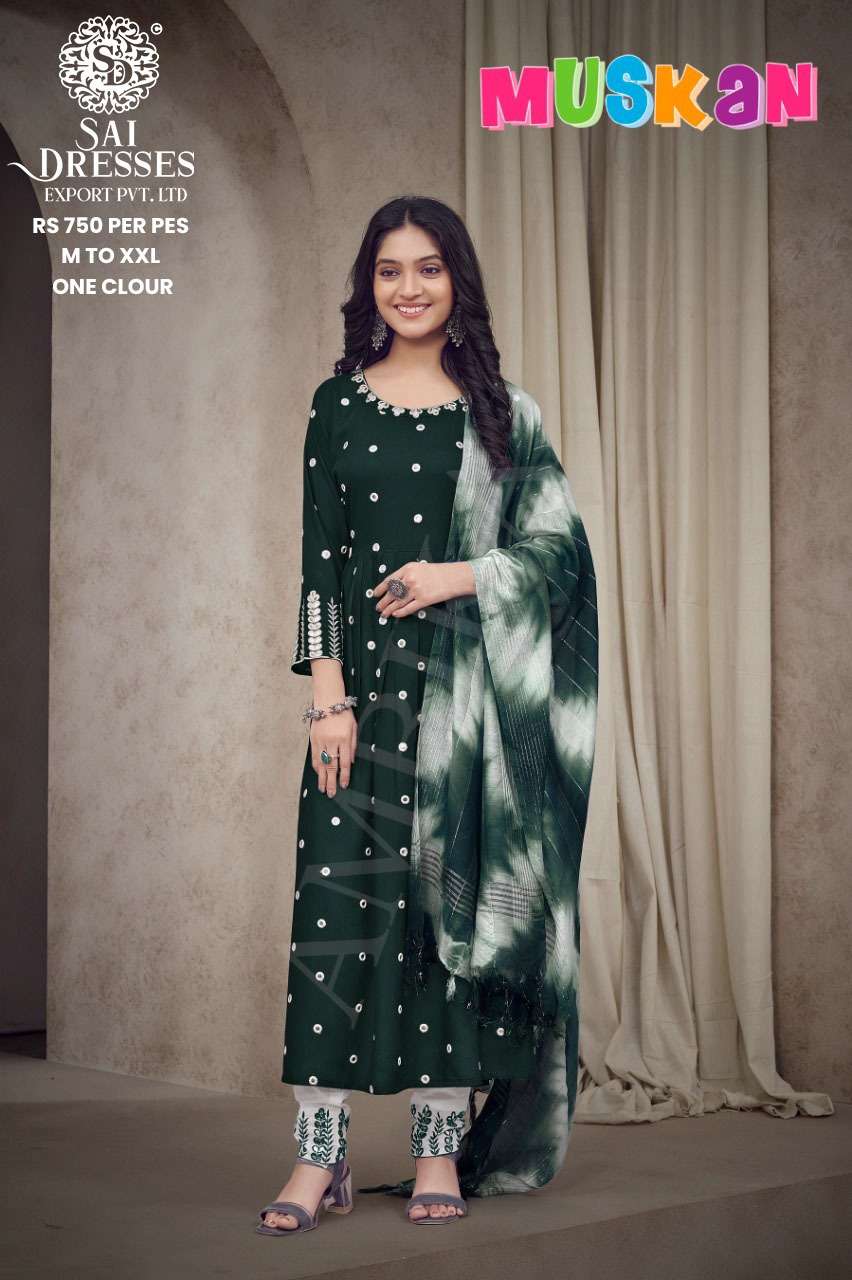 SAI DRESSES PRESENT D.NO 701 READY TO WEAR PANT STYLE DESIGNER 3 PIECE CONCEPT COMBO COLLECTION IN WHOLESALE RATE IN SURAT