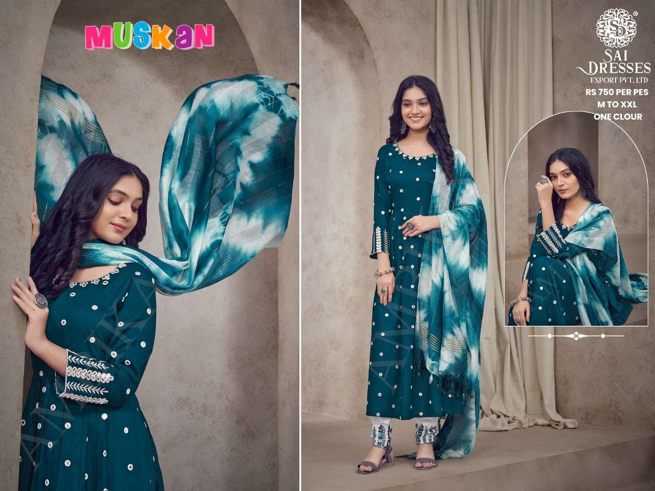 SAI DRESSES PRESENT D.NO 707 READY TO WEAR PANT STYLE DESIGNER 3 PIECE CONCEPT COMBO COLLECTION IN WHOLESALE RATE IN SURAT