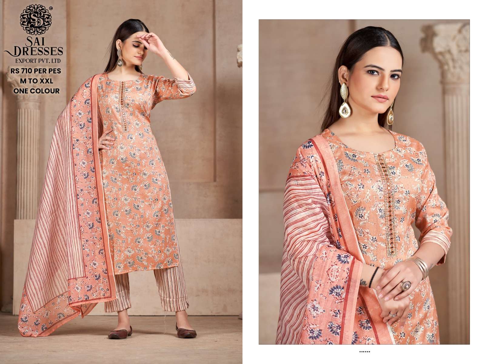 SAI DRESSES PRESENT D.NO 711 READY TO WEAR PANT STYLE DESIGNER 3 PIECE CONCEPT COMBO COLLECTION IN WHOLESALE RATE IN SURAT