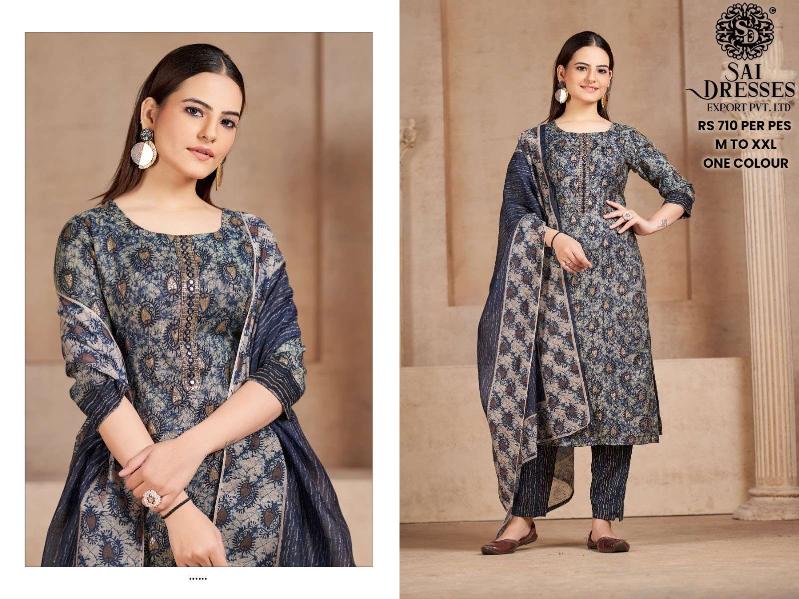 SAI DRESSES PRESENT D.NO 714 READY TO WEAR PANT STYLE DESIGNER 3 PIECE CONCEPT COMBO COLLECTION IN WHOLESALE RATE IN SURAT