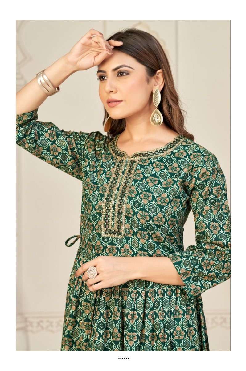 SAI DRESSES PRESENT D.NO 726 FANCY LONG DESIGNER KURTI COMBO COLLECTION IN WHOLESALE RATE IN SURAT