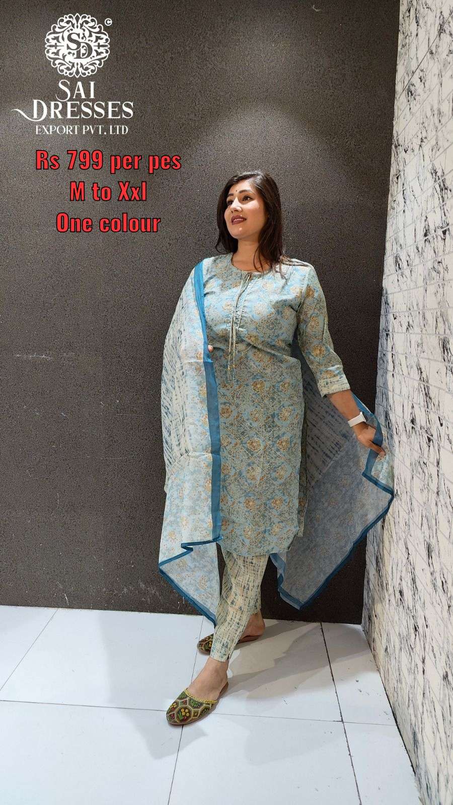 SAI DRESSES PRESENT D.NO 802 READY TO WEAR DESIGNER 3 PIECE CONCEPT COMBO COLLECTION IN WHOLESALE RATE IN SURAT