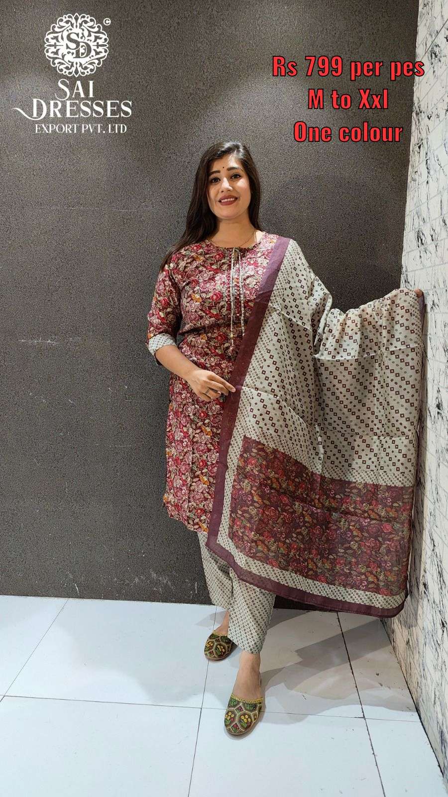 SAI DRESSES PRESENT D.NO 803 READY TO WEAR DESIGNER 3 PIECE CONCEPT COMBO COLLECTION IN WHOLESALE RATE IN SURAT