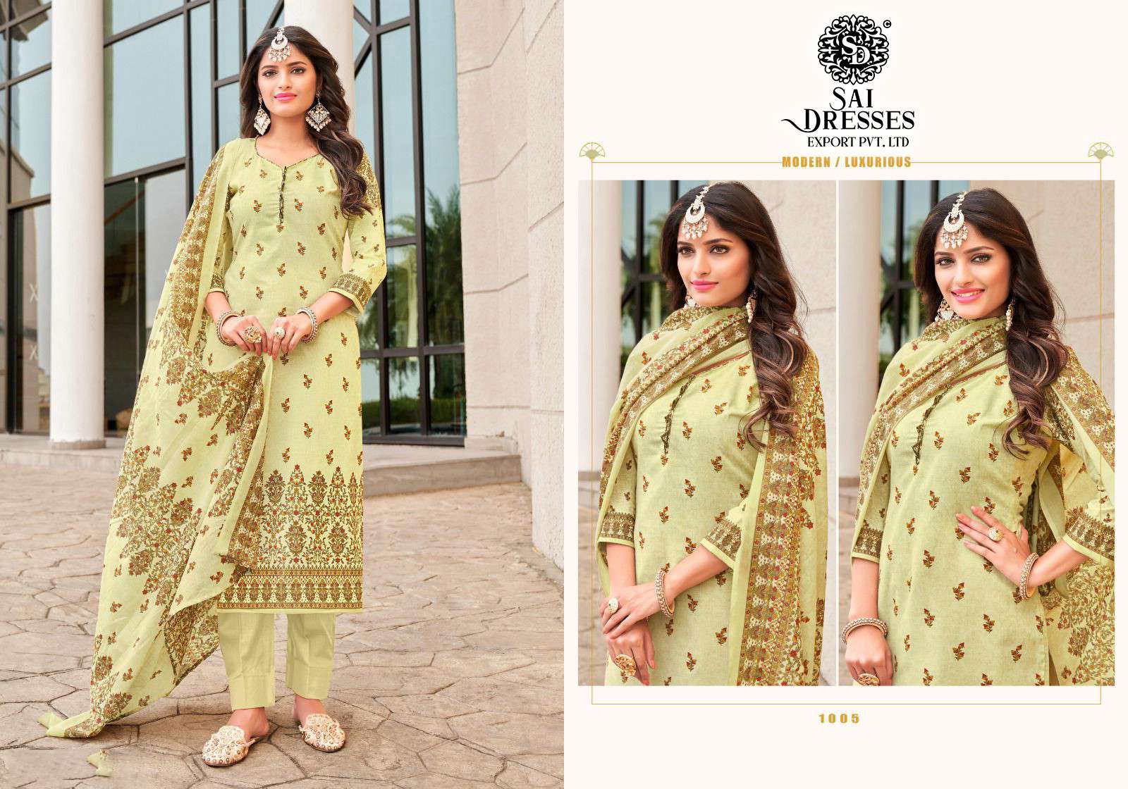 SAI DRESSES PRESENT FEMINA SUMMER WEAR PURE COTTON PRINTED SALWAR SUITS IN WHOLESALE RATE IN SURAT