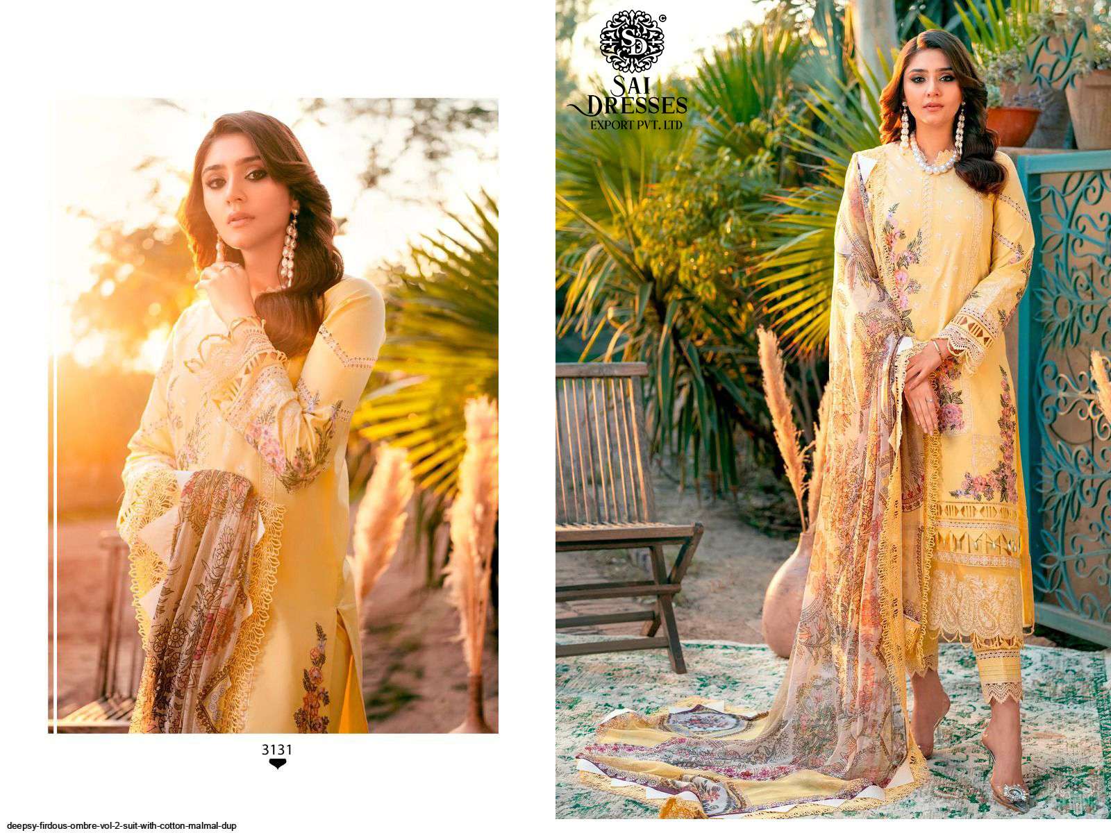 SAI DRESSES PRESENT FIRDOUS OMBRE VOL 2 SUMMER WEAR SELF EMBROIDERED FANCY PAKISTANI DESIGNER COLLECTION IN WHOLESALE RATE IN SURAT