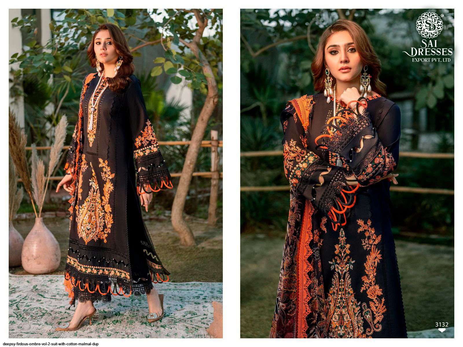 SAI DRESSES PRESENT FIRDOUS OMBRE VOL 2 SUMMER WEAR SELF EMBROIDERED FANCY PAKISTANI DESIGNER COLLECTION IN WHOLESALE RATE IN SURAT