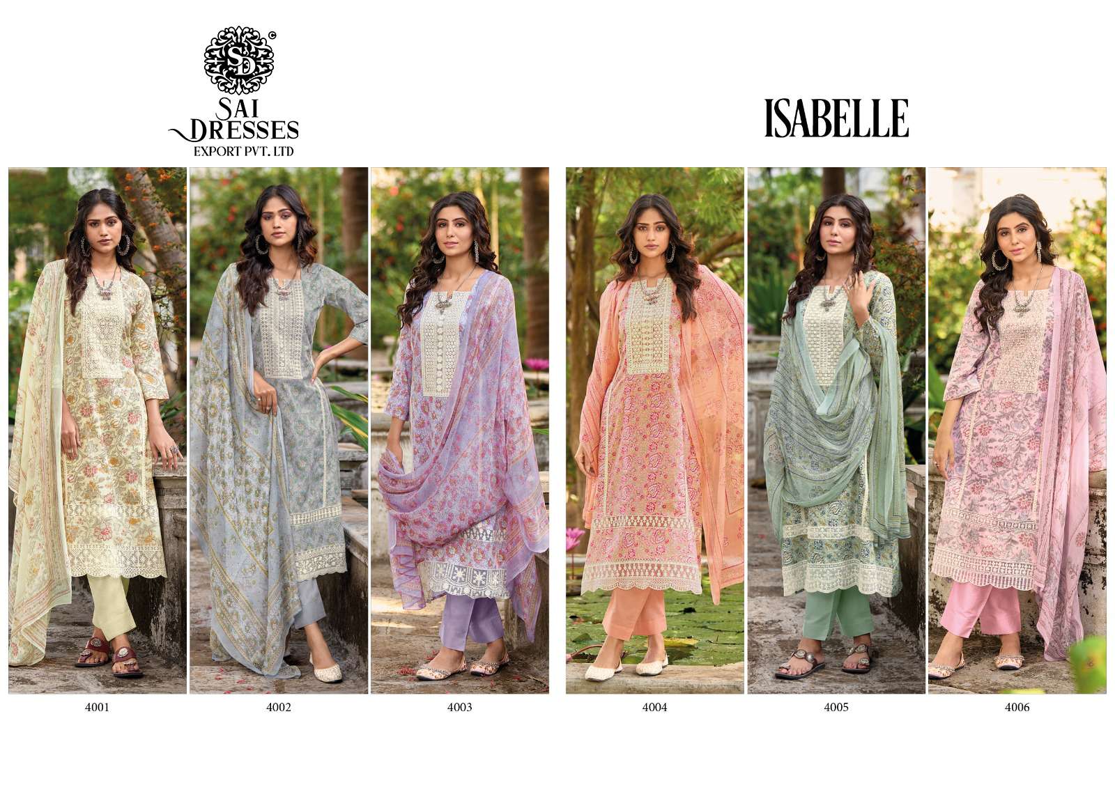 SAI DRESSES PRESENT ISABELLE TRADITIONAL WEAR PURE LAWN COTTON DESIGNER SUMMER COLLECTION IN WHOLESALE RATE IN SURAT
