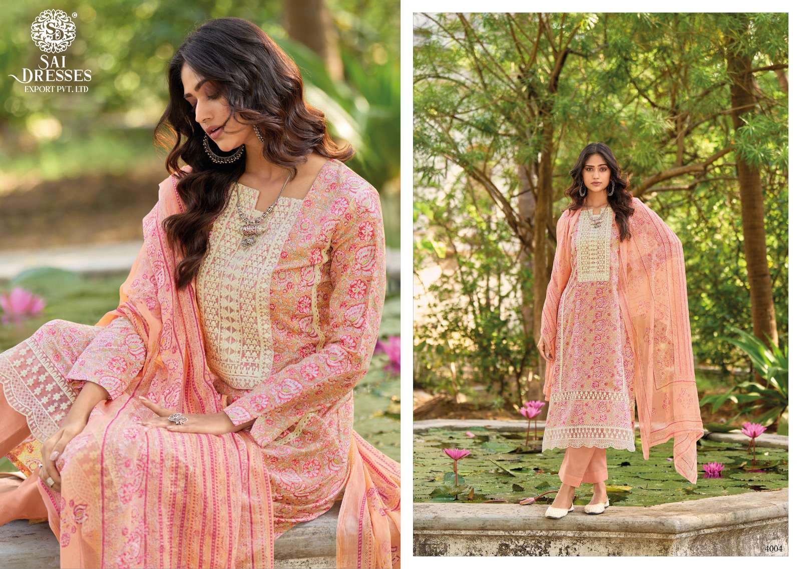 SAI DRESSES PRESENT ISABELLE TRADITIONAL WEAR PURE LAWN COTTON DESIGNER SUMMER COLLECTION IN WHOLESALE RATE IN SURAT