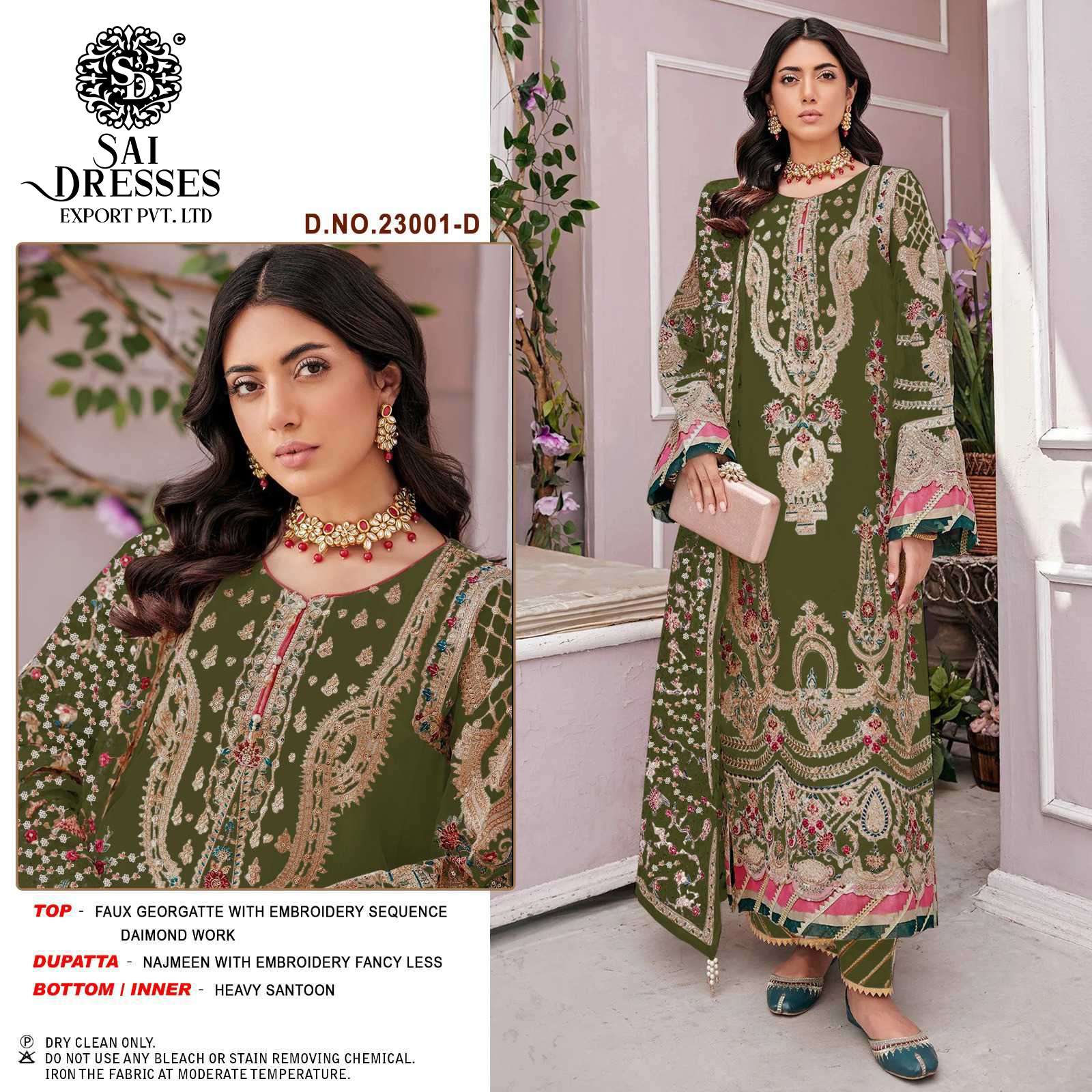 SAI DRESSES PRESENT MAHNUR VOL 23 SEMI STITCHED WEDDING WEAR PAKISTANI DESIGNER SUITS IN WHOLESALE RATE IN SURAT