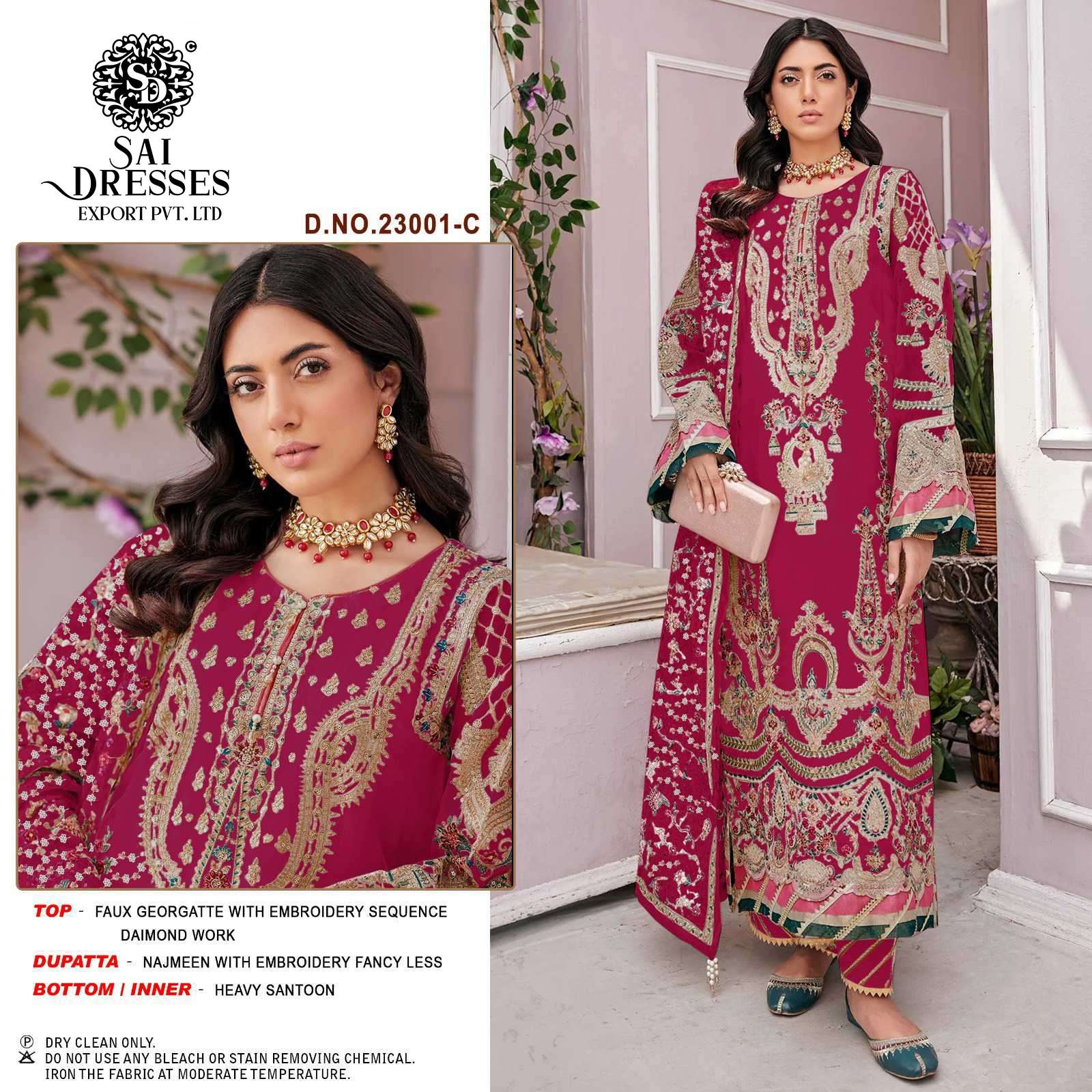 SAI DRESSES PRESENT MAHNUR VOL 23 SEMI STITCHED WEDDING WEAR PAKISTANI DESIGNER SUITS IN WHOLESALE RATE IN SURAT