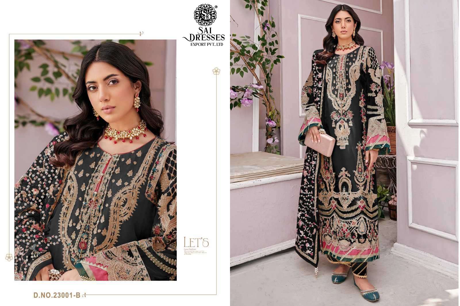 SAI DRESSES PRESENT MAHNUR VOL 23 SEMI STITCHED WEDDING WEAR PAKISTANI DESIGNER SUITS IN WHOLESALE RATE IN SURAT