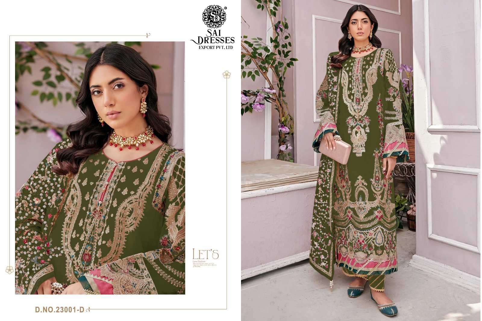 SAI DRESSES PRESENT MAHNUR VOL 23 SEMI STITCHED WEDDING WEAR PAKISTANI DESIGNER SUITS IN WHOLESALE RATE IN SURAT