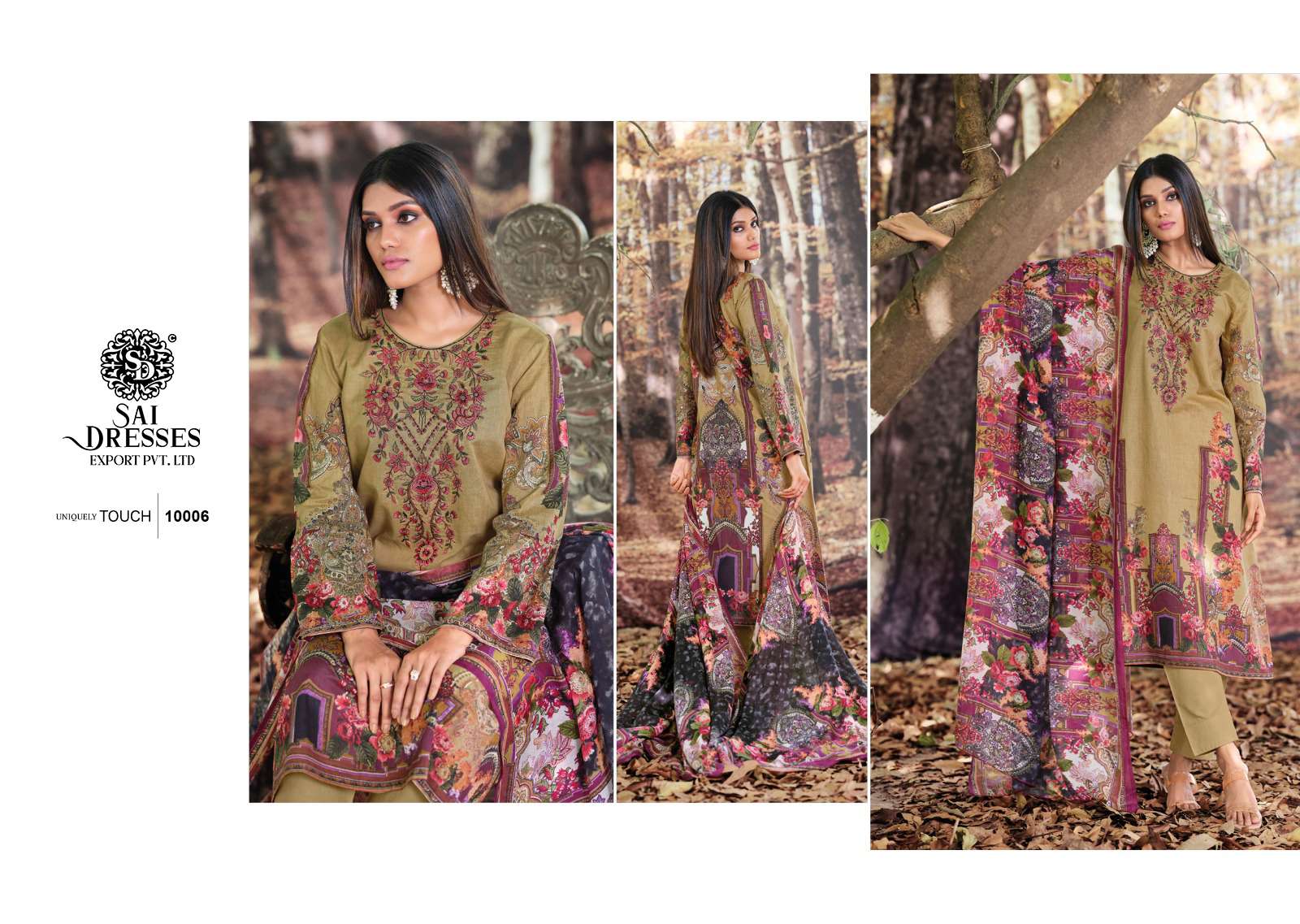 SAI DRESSES PRESENT ONYX SUMMER WEAR EXCLUSIVE EMBROIDERED PAKISTANI SALWAR SUITS IN WHOLESALE RATE IN SURAT