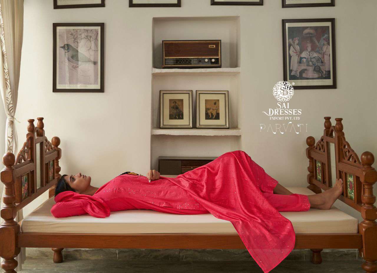 SAI DRESSES PRESENT PARVATI VOL 2 READY TO ETHNIC WEAR PANT STYLE DESIGNER SUITS IN WHOLESALE RATE IN SURAT