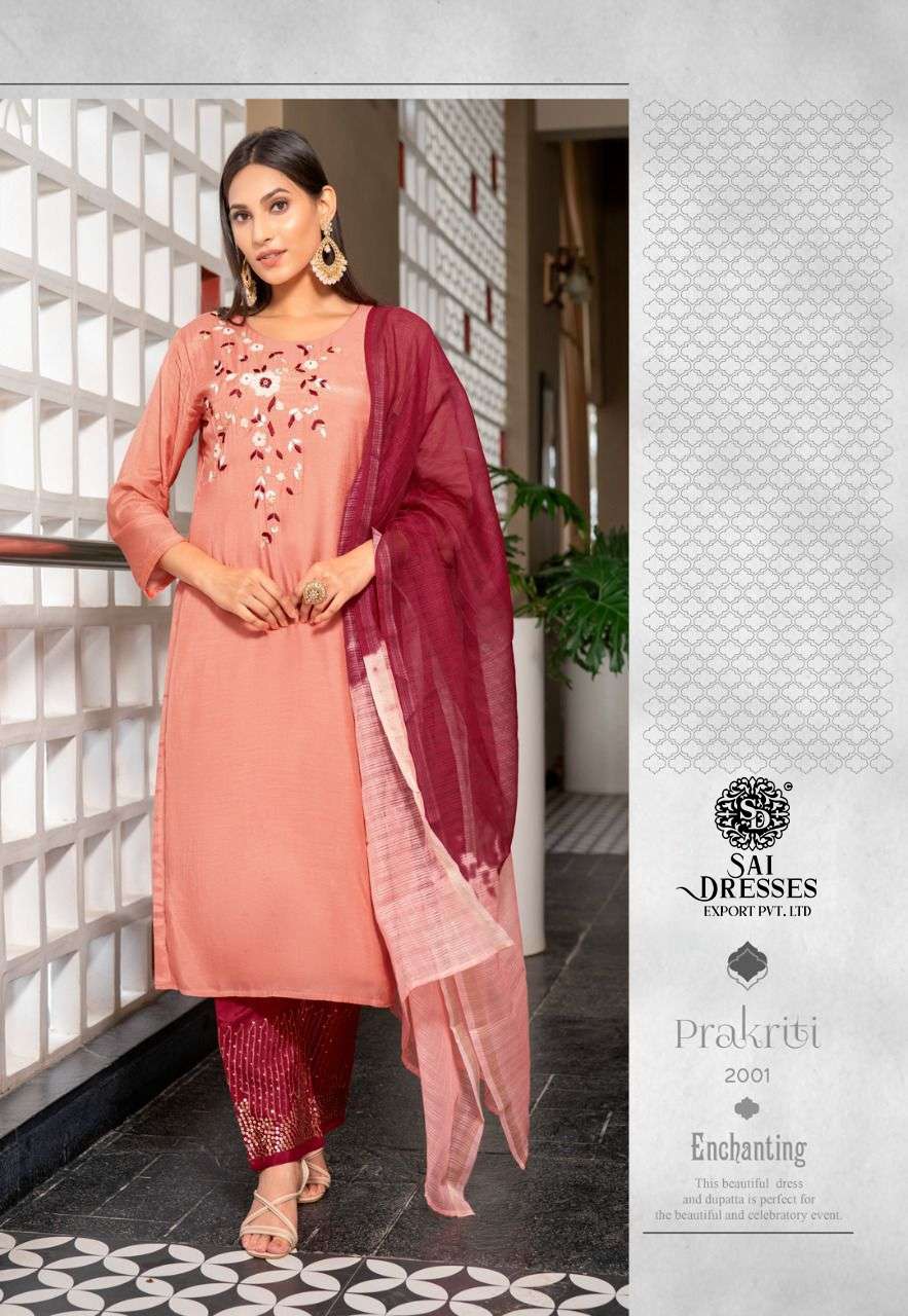 SAI DRESSES PRESENT PRAKRITI VOL 2 READY TO PARTY WEAR PANT STYLE DESIGNER SUITS IN WHOLESALE RATE IN SURAT