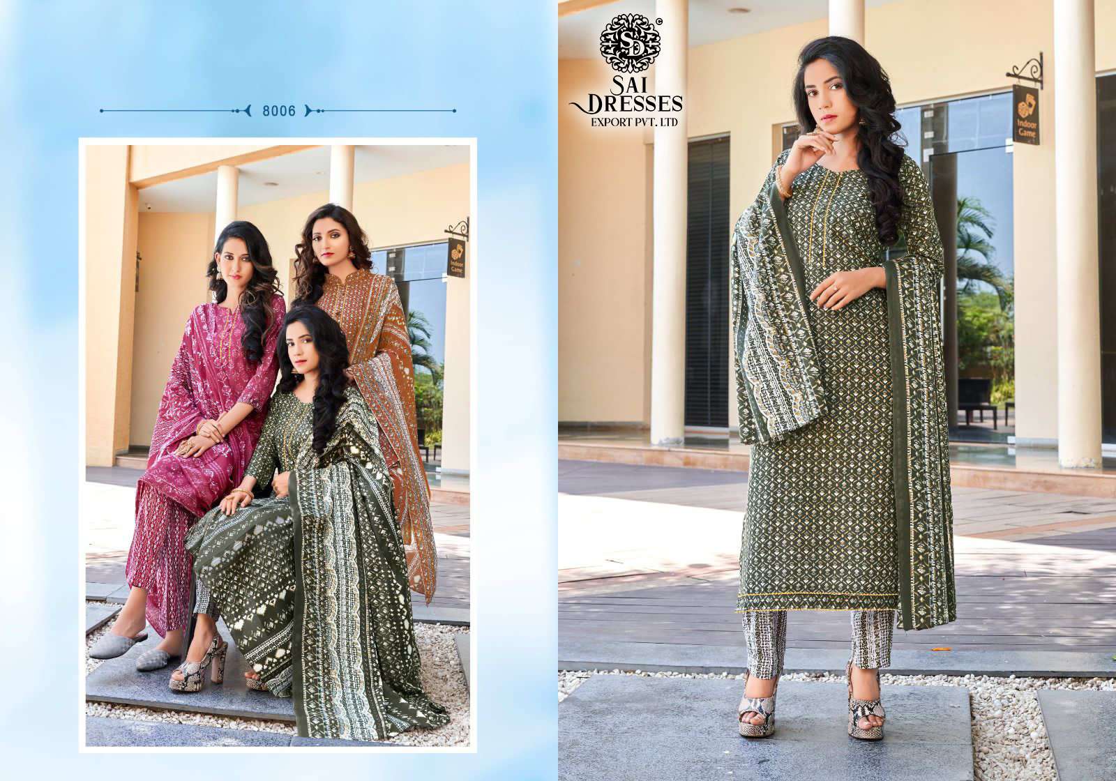SAI DRESSES PRESENT RUMY VOL 8  READY TO DAILY SUMMER WEAR COTTON PRINTED SALWAR SUITS IN WHOLESALE RATE IN SURAT