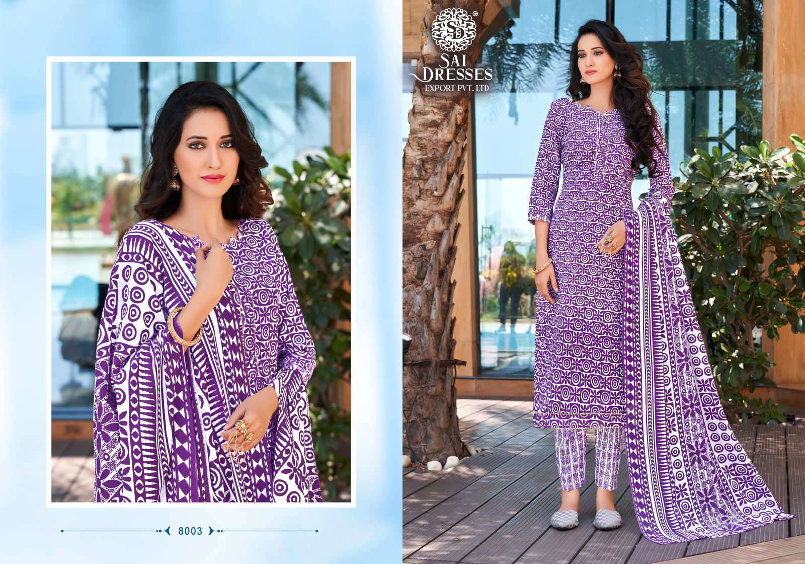 SAI DRESSES PRESENT RUMY VOL 8  READY TO DAILY SUMMER WEAR COTTON PRINTED SALWAR SUITS IN WHOLESALE RATE IN SURAT