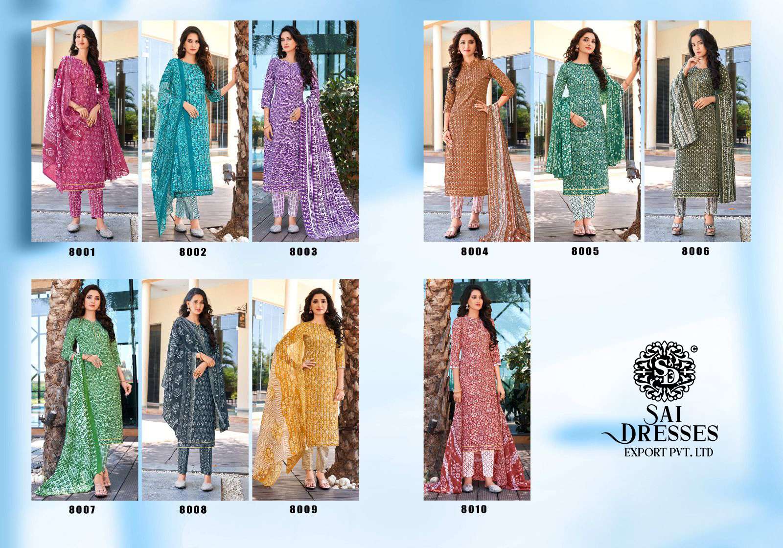 SAI DRESSES PRESENT RUMY VOL 8  READY TO DAILY SUMMER WEAR COTTON PRINTED SALWAR SUITS IN WHOLESALE RATE IN SURAT