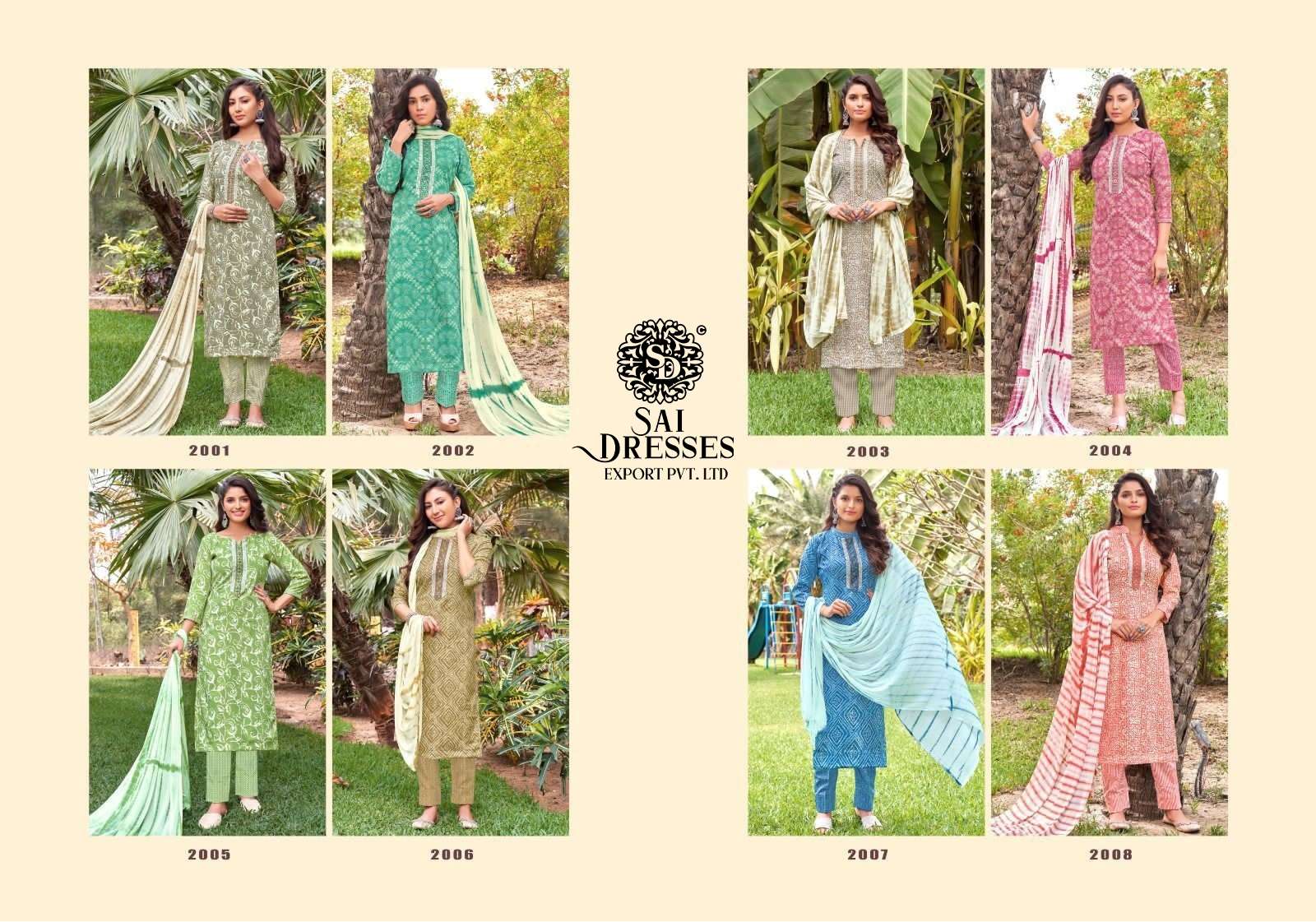 SAI DRESSES PRESENT SARA DAILY WEAR COTTON PRINTED SALWAR SUITS IN WHOLESALE RATE IN SURAT