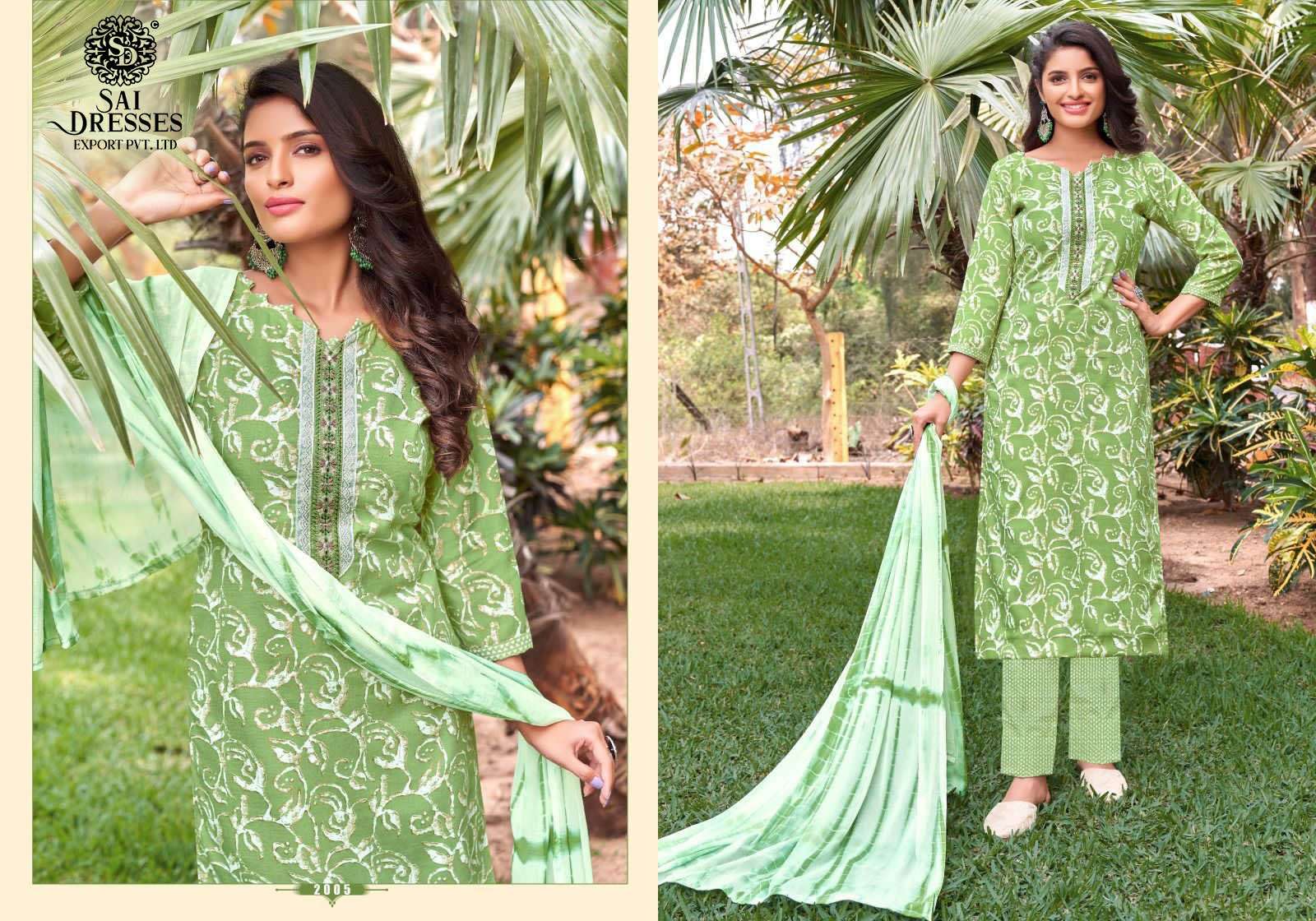 SAI DRESSES PRESENT SARA DAILY WEAR COTTON PRINTED SALWAR SUITS IN WHOLESALE RATE IN SURAT