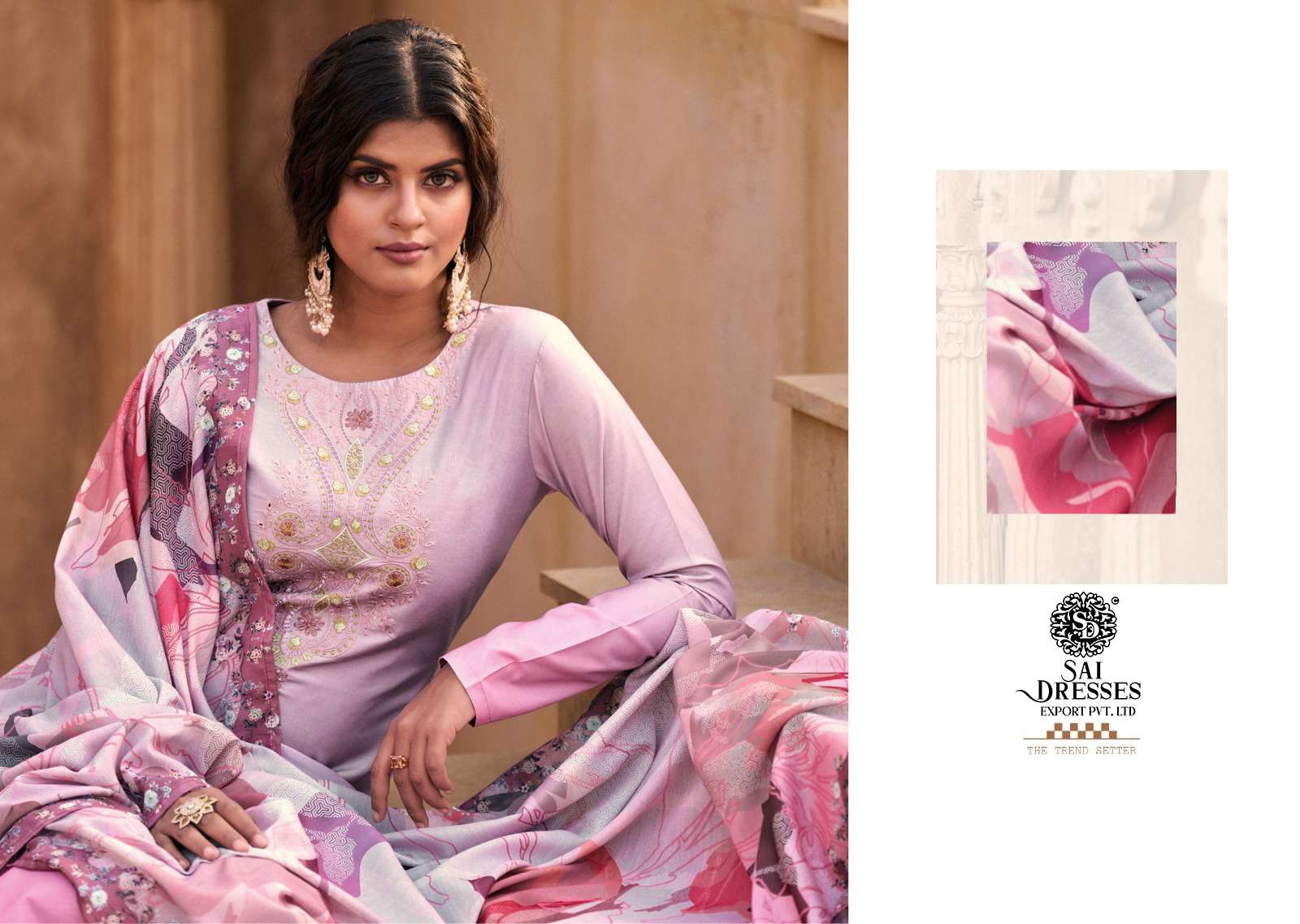SAI DRESSES PRESENT SHAMAA ETHNIC WEAR COTTON SILK DESIGNER SUMMER COLLECTION IN WHOLESALE RATE IN SURAT