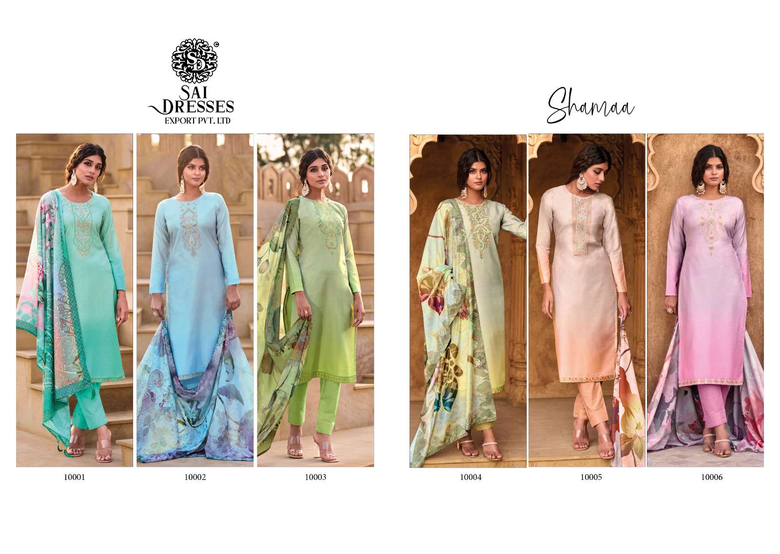 SAI DRESSES PRESENT SHAMAA ETHNIC WEAR COTTON SILK DESIGNER SUMMER COLLECTION IN WHOLESALE RATE IN SURAT