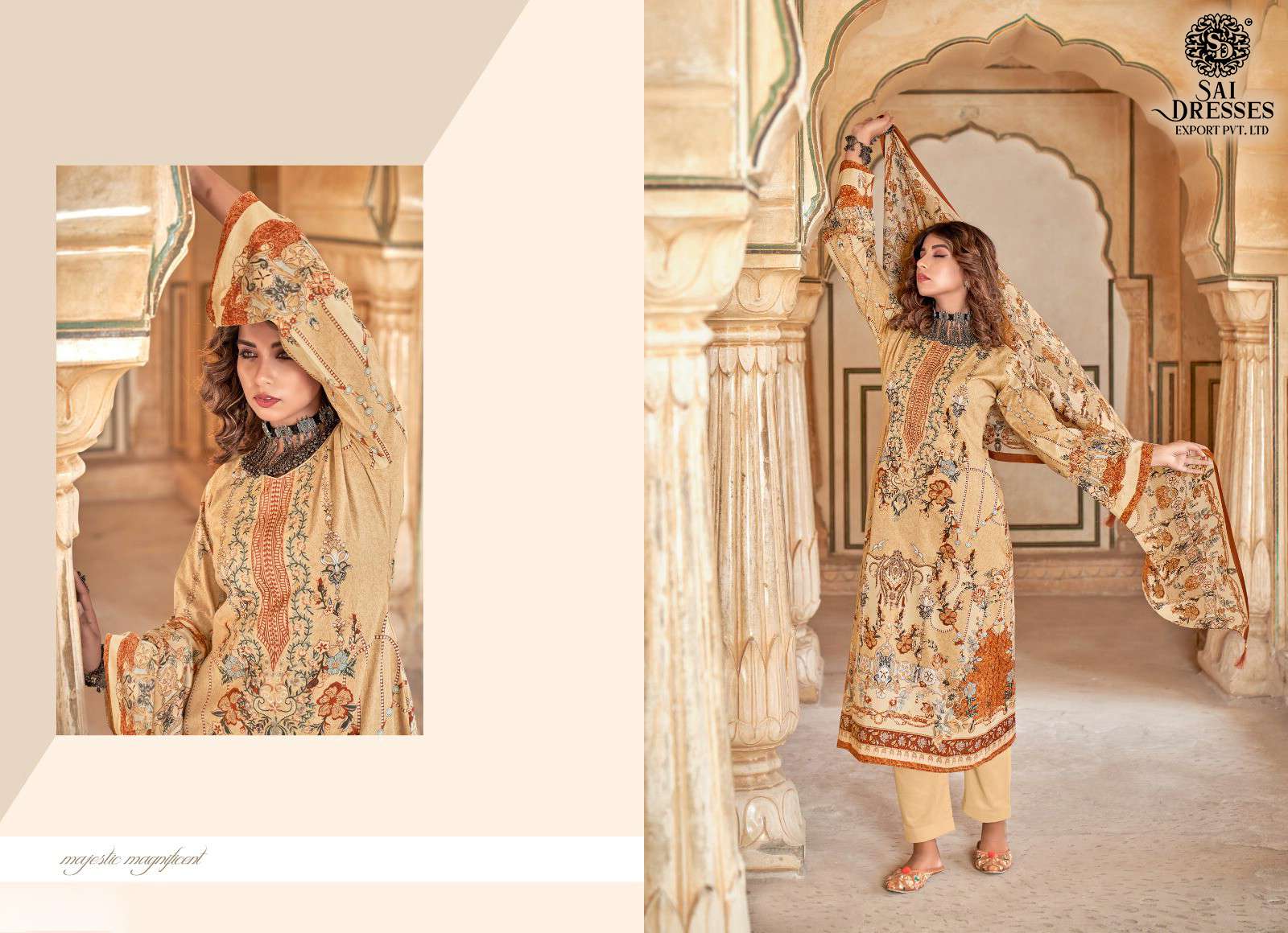 SAI DRESSES PRESENT SIMAR SUMMER WEAR PRINT WITH EMBROIDERED PAKISTANI SALWAR SUITS IN WHOLESALE RATE IN SURAT