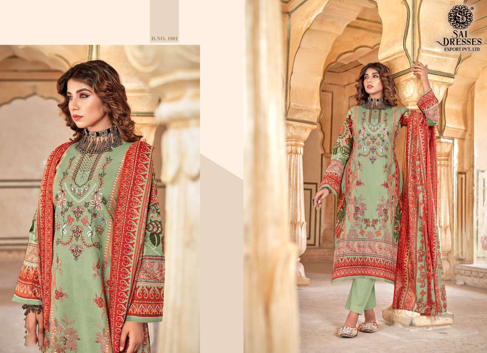 SAI DRESSES PRESENT SIMAR SUMMER WEAR PRINT WITH EMBROIDERED PAKISTANI SALWAR SUITS IN WHOLESALE RATE IN SURAT