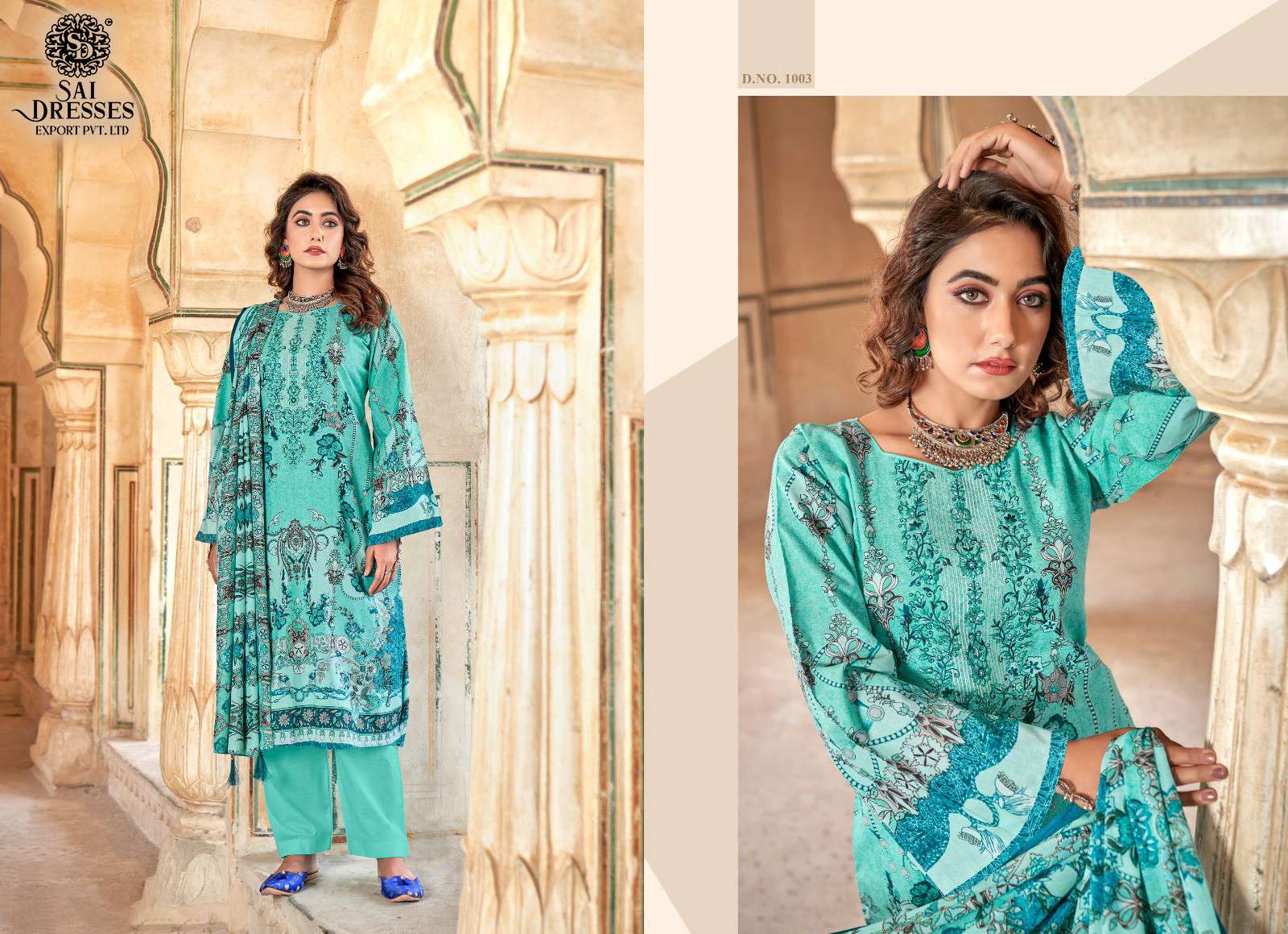 SAI DRESSES PRESENT SIMAR SUMMER WEAR PRINT WITH EMBROIDERED PAKISTANI SALWAR SUITS IN WHOLESALE RATE IN SURAT