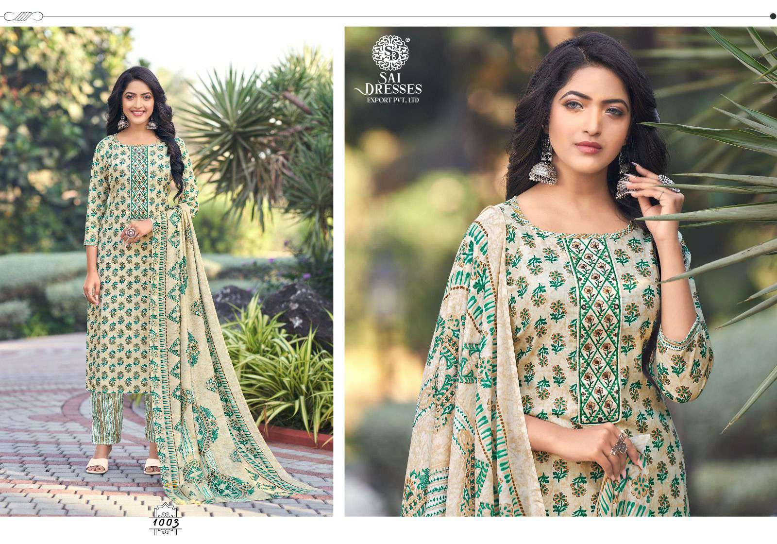 SAI DRESSES PRESENT SUHANI SUMMER WEAR PURE COTTON PRINTED SALWAR SUITS IN WHOLESALE RATE IN SURAT 