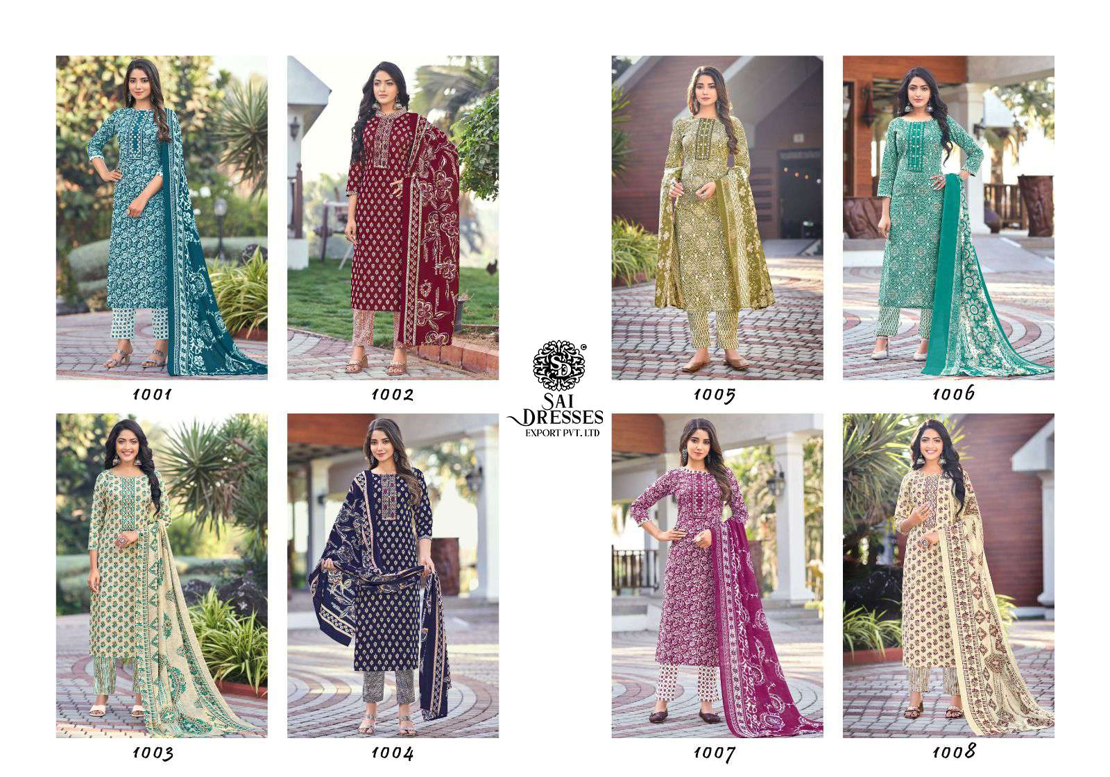 SAI DRESSES PRESENT SUHANI SUMMER WEAR PURE COTTON PRINTED SALWAR SUITS IN WHOLESALE RATE IN SURAT 