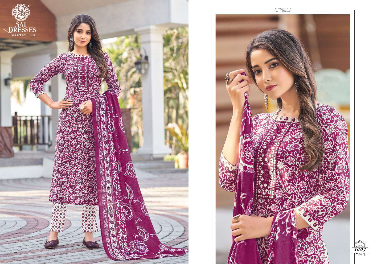 SAI DRESSES PRESENT SUHANI SUMMER WEAR PURE COTTON PRINTED SALWAR SUITS IN WHOLESALE RATE IN SURAT 