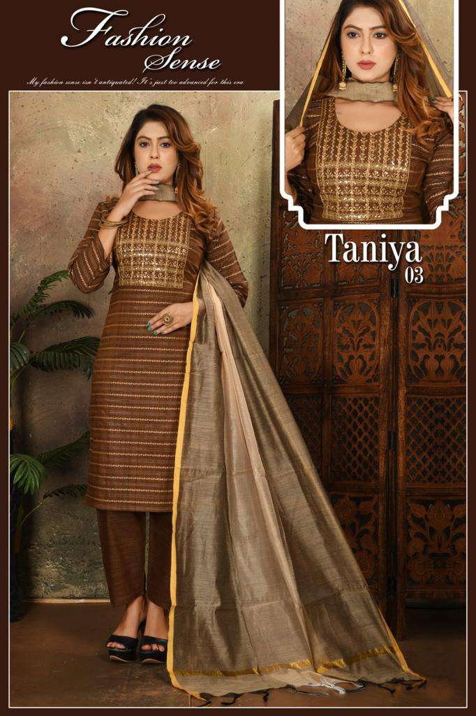 SAI DRESSES PRESENT TANIYA READY TO SUMMER WEAR 3 PIECE CONCEPT IN WHOLESALE RATE IN SURAT