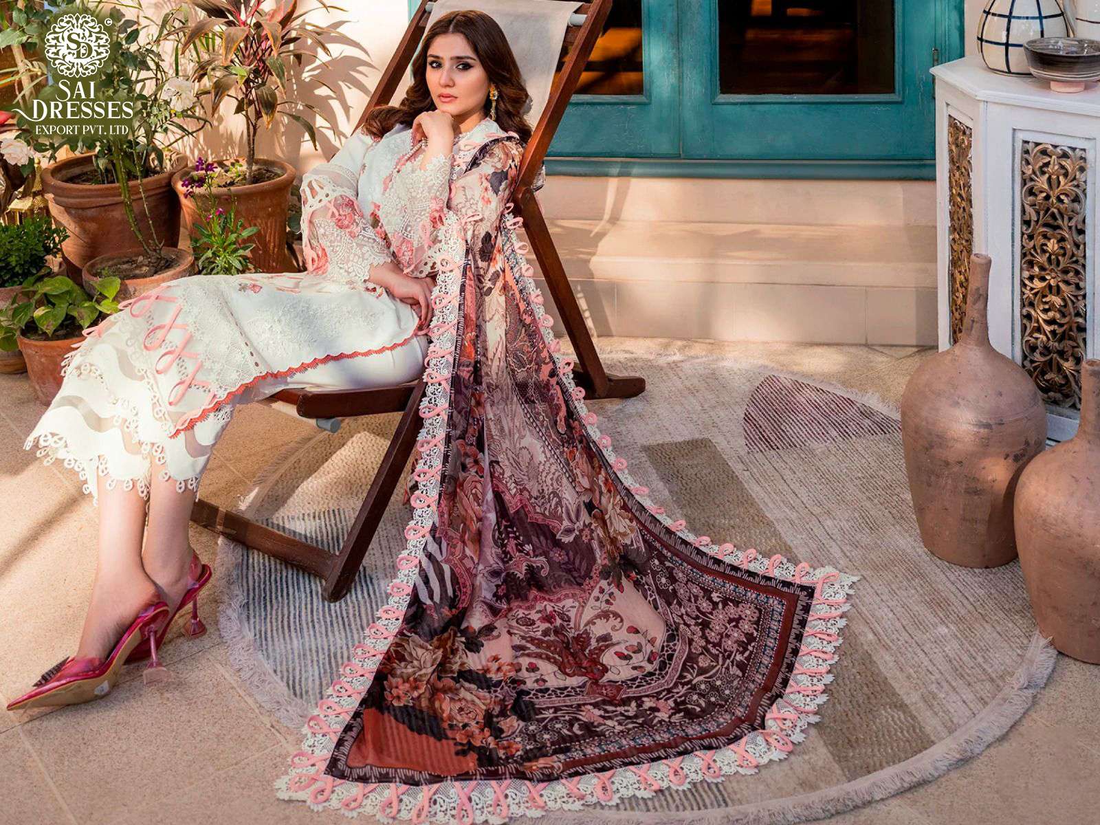 SAI DRESSES PRESENT FIRDOUS OMBRE VOL 2 NX SUMMER WEAR SELF EMBROIDERED FANCY PAKISTANI DESIGNER COLLECTION IN WHOLESALE RATE IN SURAT