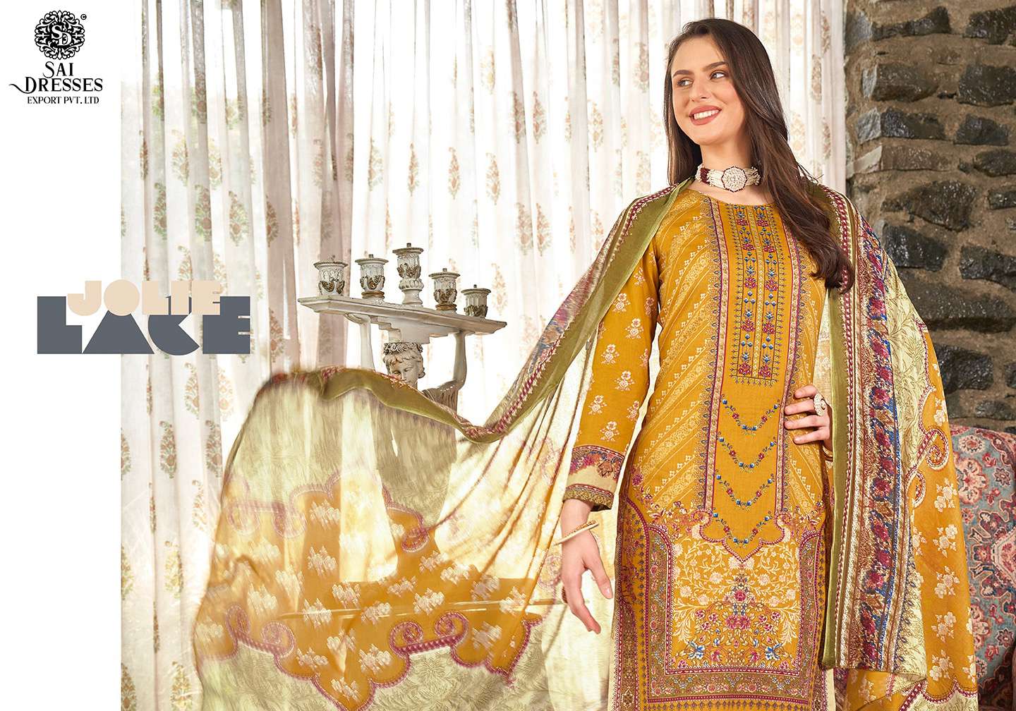 SAI DRESSES PRESENT NAZREEN FESTIVE WEAR COTTON PRINT WITH EMBROIDERED SALWAR SUITS IN WHOLESALE RATE IN SURAT