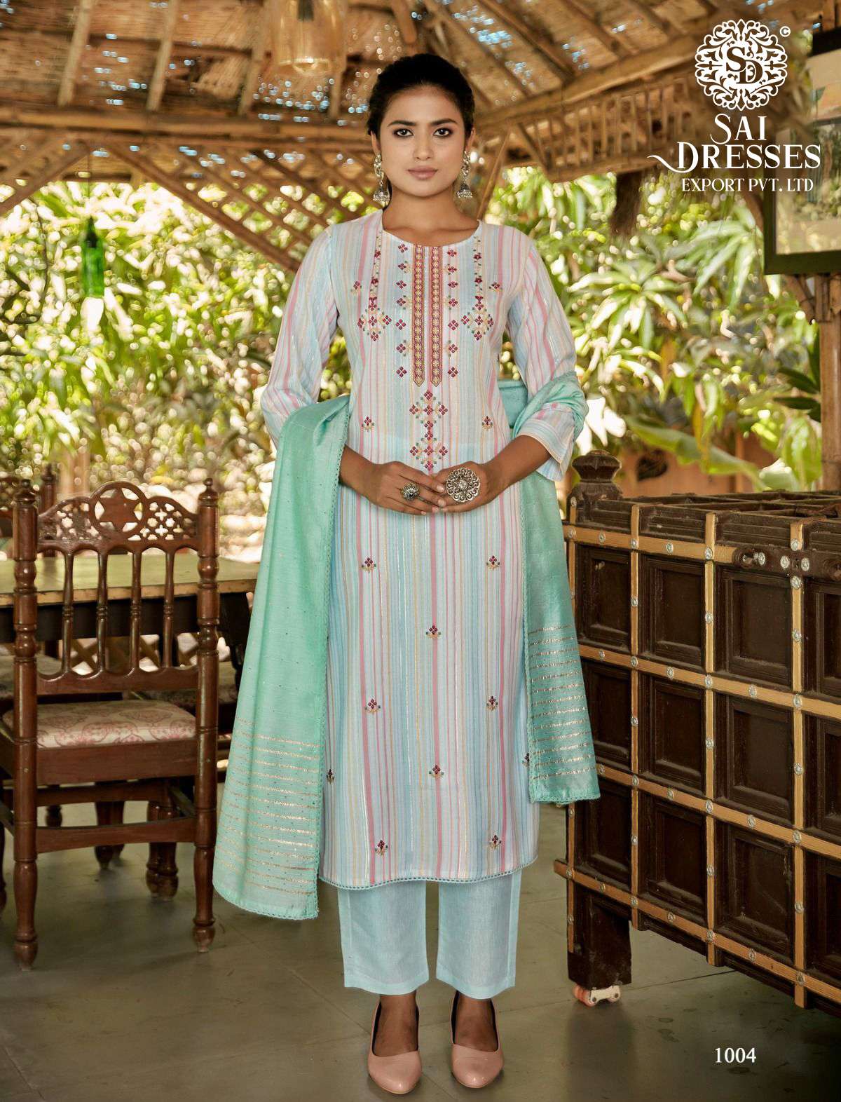 SAI DRESSES PRESENT RICHLOOK READY TO TRADITIONAL WEAR PANT STYLE DESIGNER SUITS IN WHOLESALE RATE IN SURAT