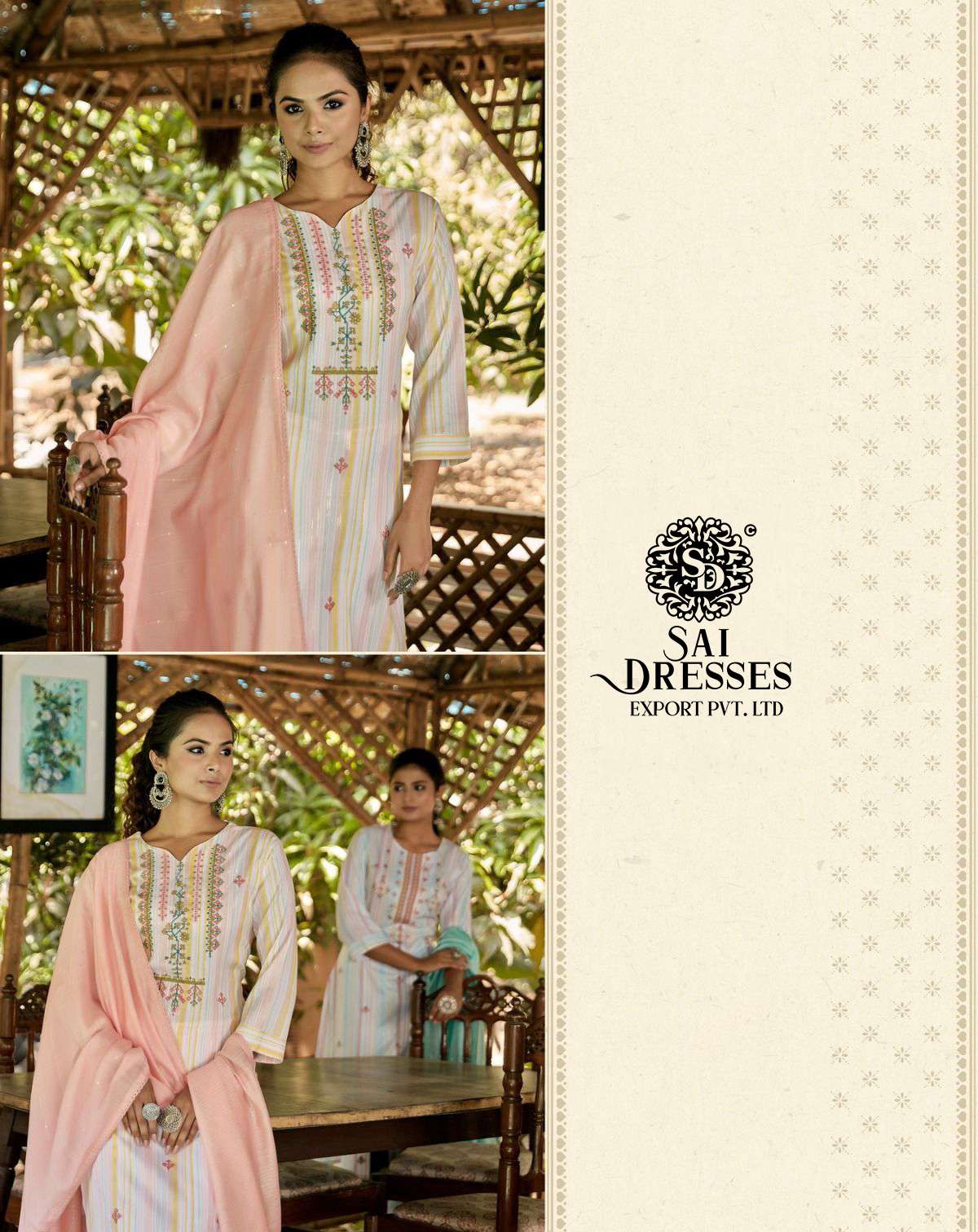 SAI DRESSES PRESENT RICHLOOK READY TO TRADITIONAL WEAR PANT STYLE DESIGNER SUITS IN WHOLESALE RATE IN SURAT