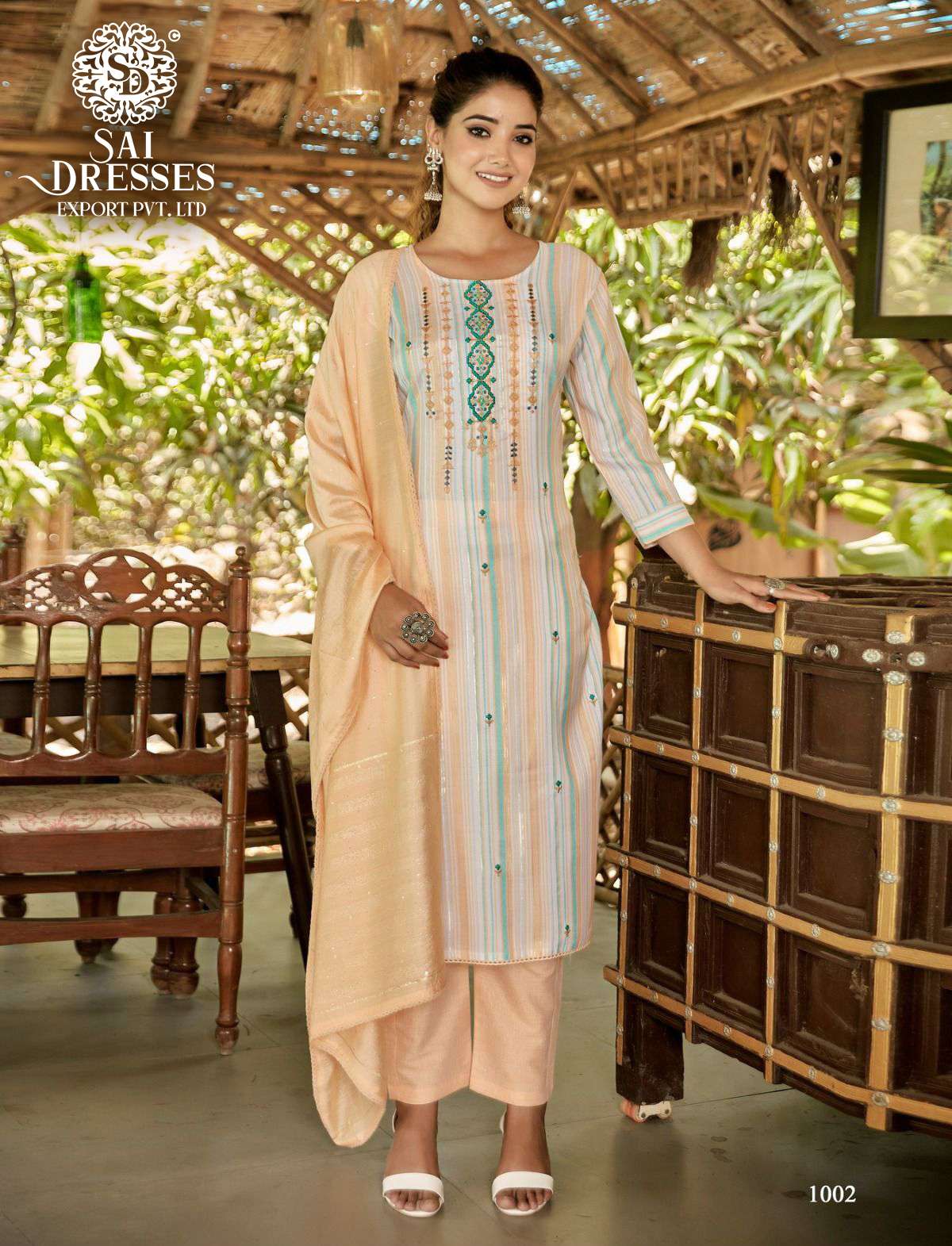 SAI DRESSES PRESENT RICHLOOK READY TO TRADITIONAL WEAR PANT STYLE DESIGNER SUITS IN WHOLESALE RATE IN SURAT