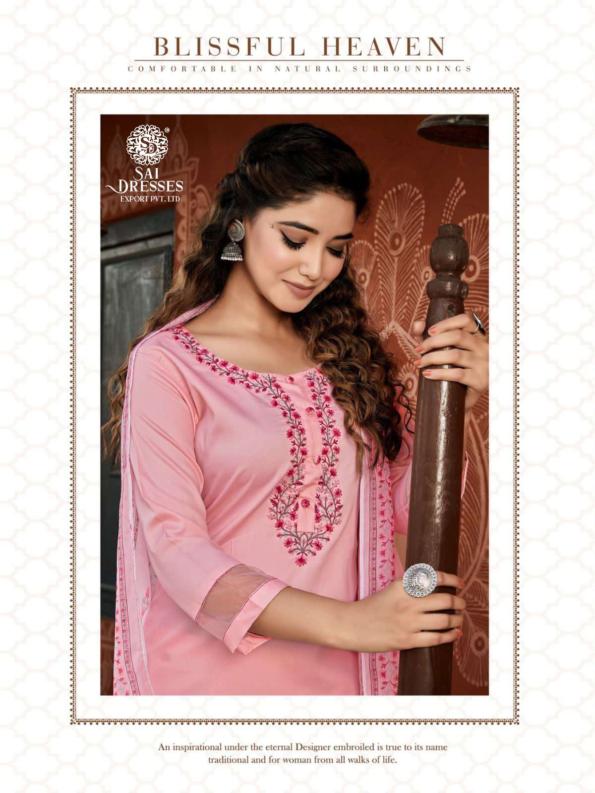 SAI DRESSES PRESENT SAFFRON READY TO FESTIVE WEAR PANT STYLE EMBROIDERED DESIGNER SUITS IN WHOLESALE RATE IN SURAT