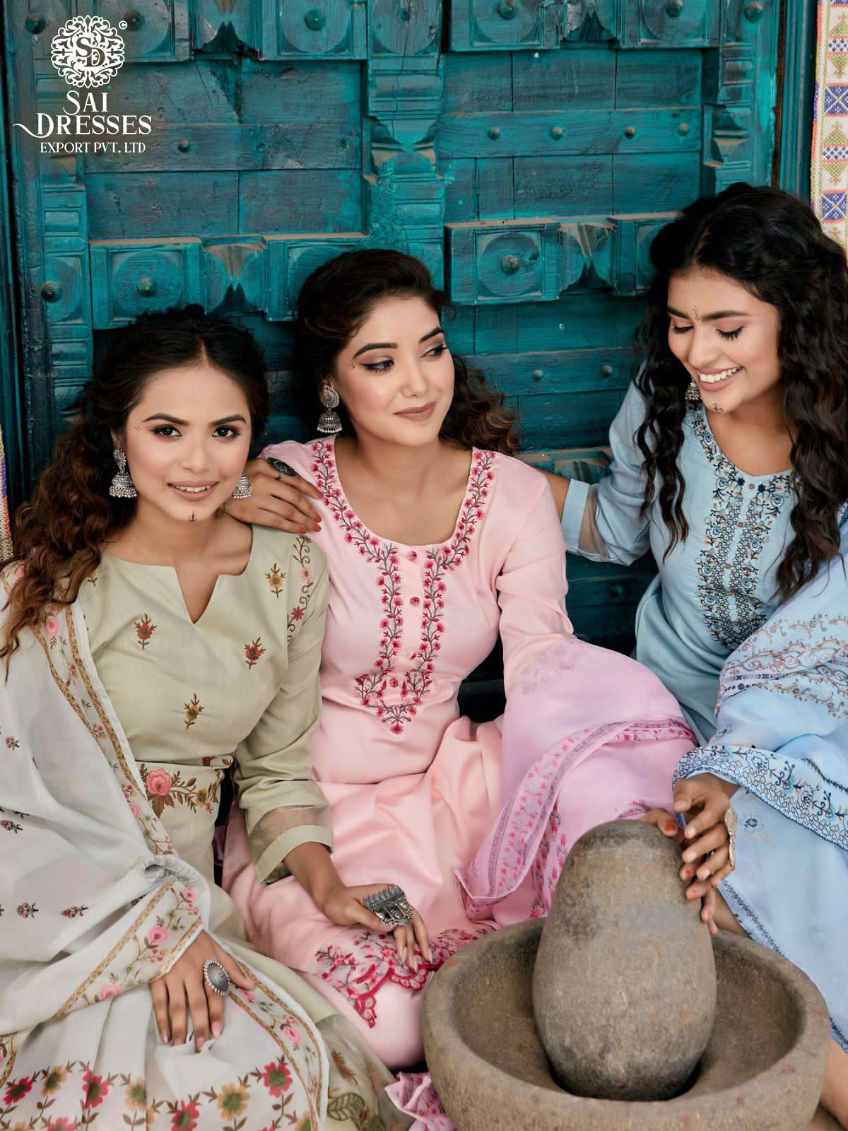 SAI DRESSES PRESENT SAFFRON READY TO FESTIVE WEAR PANT STYLE EMBROIDERED DESIGNER SUITS IN WHOLESALE RATE IN SURAT