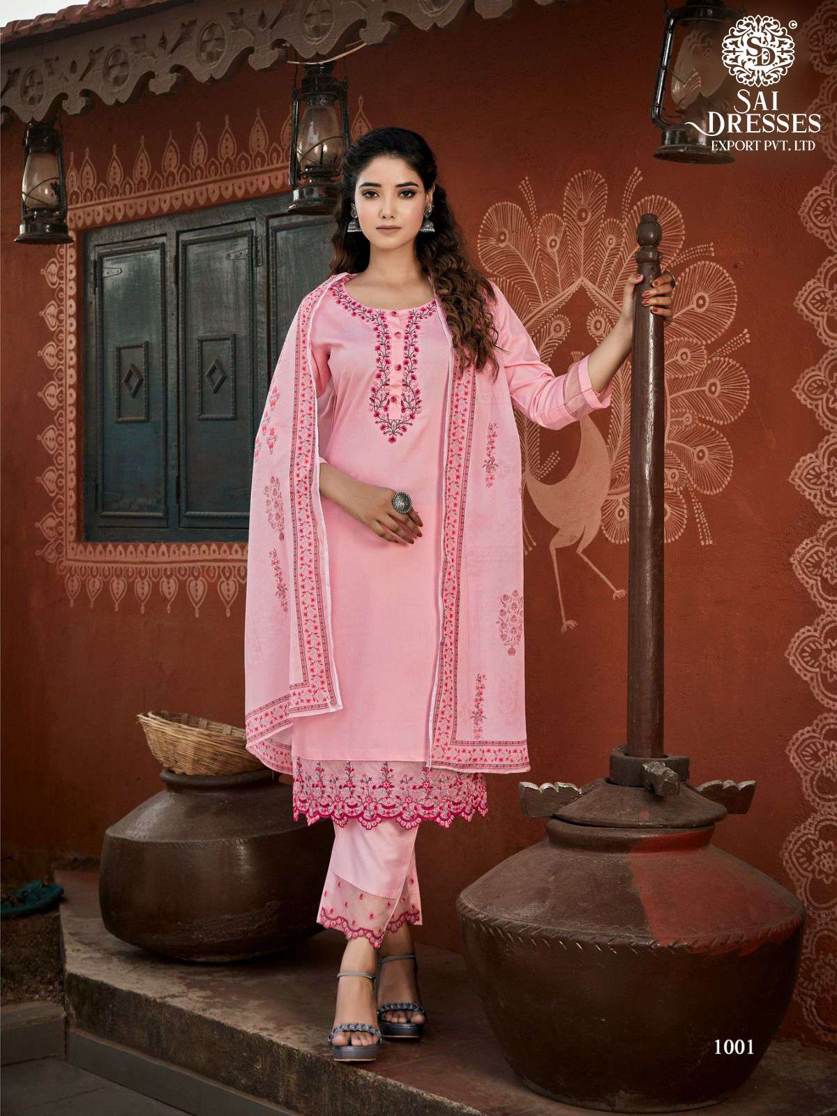 SAI DRESSES PRESENT SAFFRON READY TO FESTIVE WEAR PANT STYLE EMBROIDERED DESIGNER SUITS IN WHOLESALE RATE IN SURAT