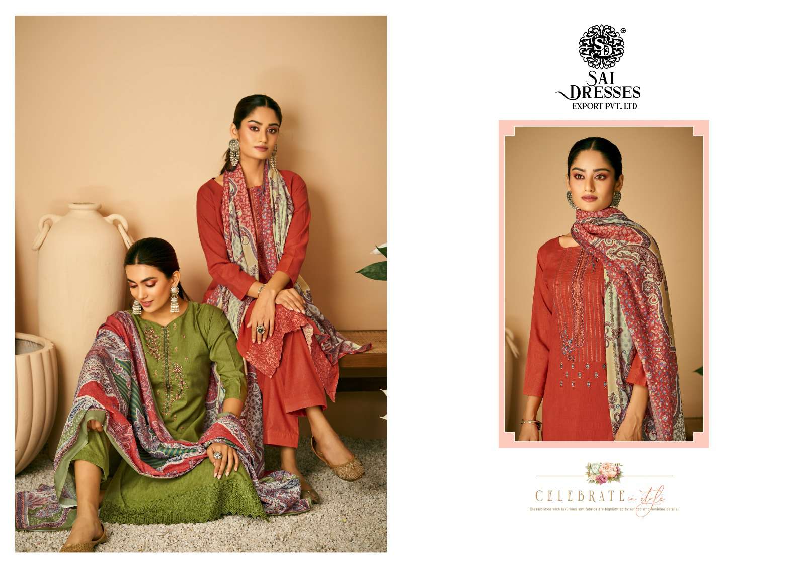 SAI DRESSES PRESENT SEERAT VOL 2 PURE LAWN COTTON DIGITAL PRINTED SALWAR SUITS IN WHOLESALE RATE IN SURAT