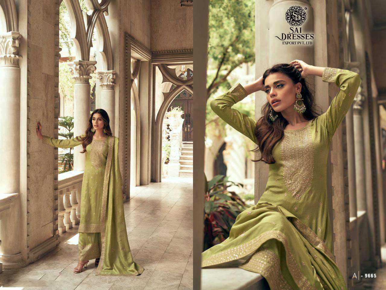 SAI DRESSES PRESENT ZEEYA PARTY WEAR PLAZZO STYLE DESIGNER SALWAR SUITS IN WHOLESALE RATE IN SURAT