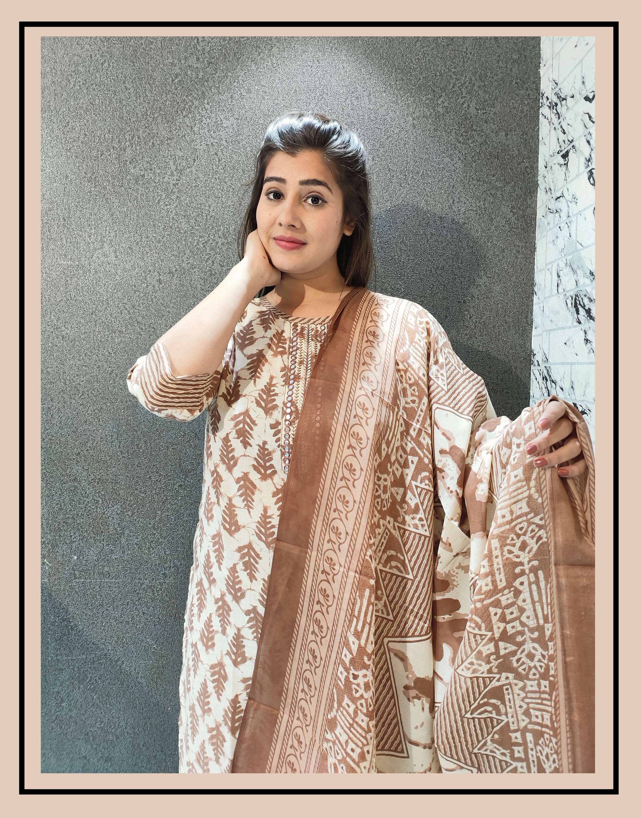 SAI DRESSES PRESENT D.NO 34 READY TO EXCLUSIVE DAILY WEAR PANT STYLE COTTON PRINTED 3 PIECE COMBO SUITS IN WHOLESALE RATE IN SURAT