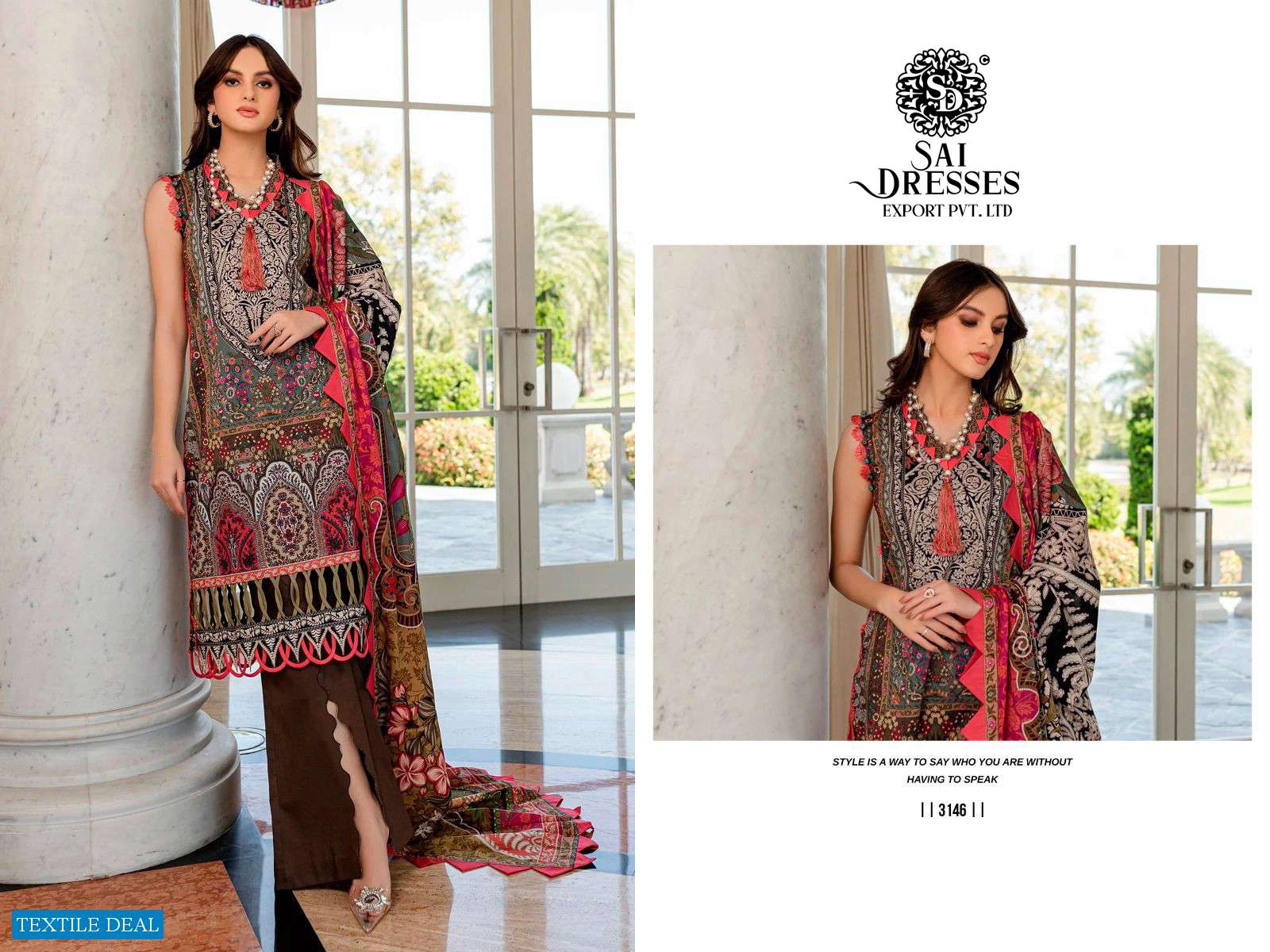 SAI DRESSES PRESENT FIRDOUS QUEENS COURT VOL 4 PURE COTTON EMBROIDERED PAKISTANI SALWAR SUITS IN WHOLESALE RATE IN SURAT