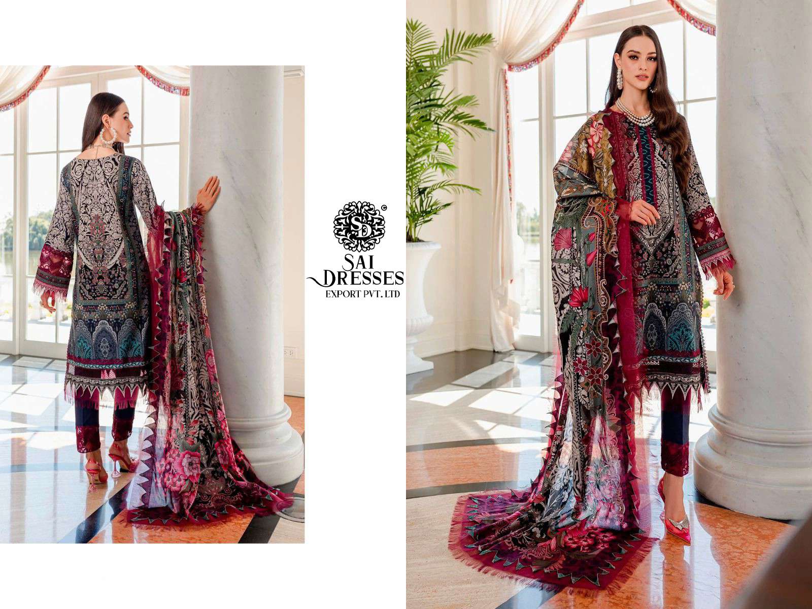 SAI DRESSES PRESENT FIRDOUS QUEENS COURT VOL 4 PURE COTTON EMBROIDERED PAKISTANI SALWAR SUITS IN WHOLESALE RATE IN SURAT