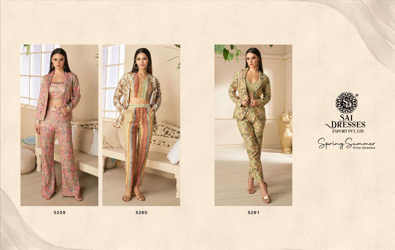 SAI DRESSES PRESENT SPRING SUMMER PRIME COLLECTION READYMADE EXCLUSIVE TRENDY WEAR CO-ORD SET IN WHOLESALE RATE IN SURAT