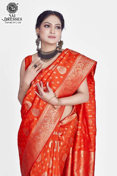SAI DRESSES PRESENT AMOHA READY TO PARTY WEAR PURE BANARASI SILK SAREE IN WHOLESALE RATE IN SURAT