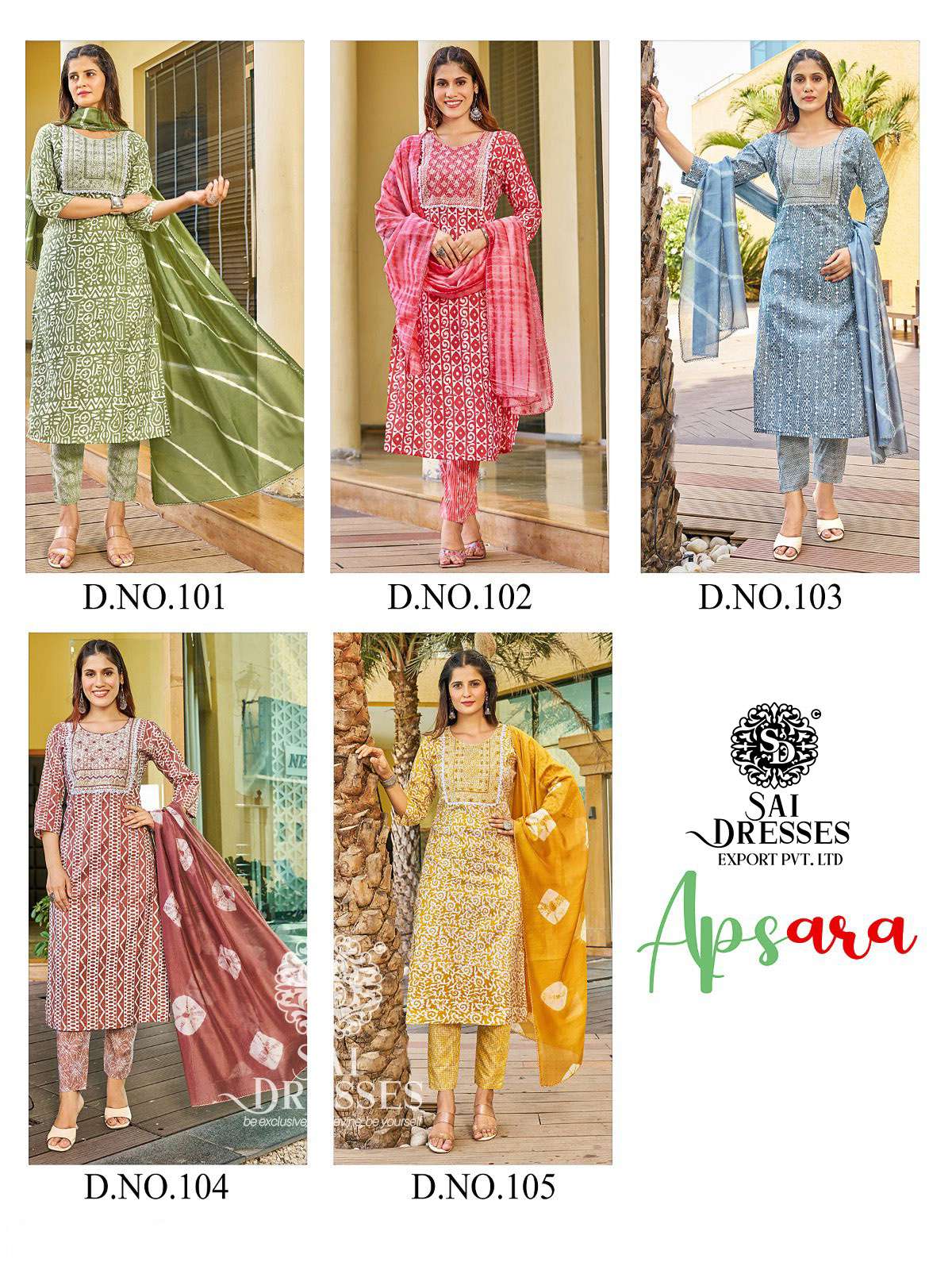 SAI DRESSES PRESENT APSARA READY TO WEAR PANT STYLE DESIGNER 3 PIECE SUITS IN WHOLESALE RATE IN SURAT